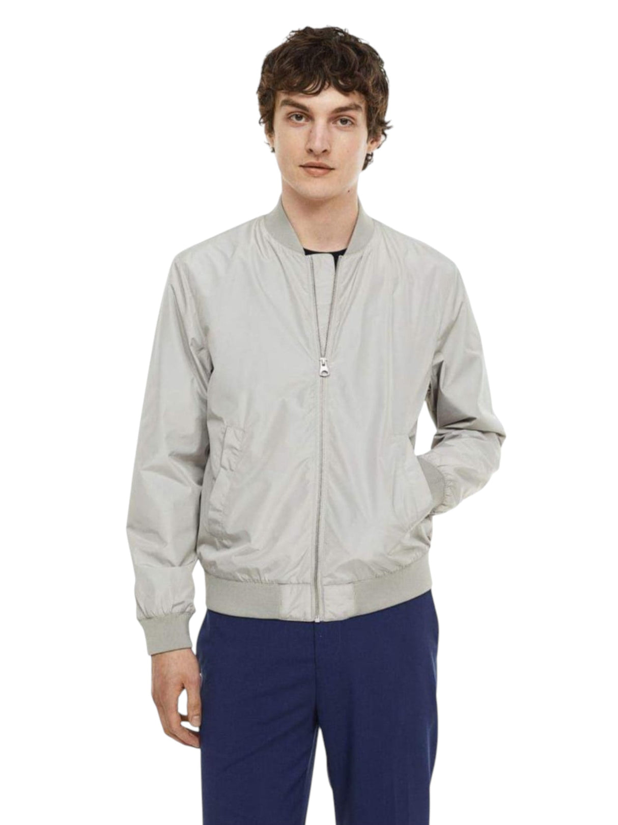 Image for Men's Plain Solid Jacket,Beige