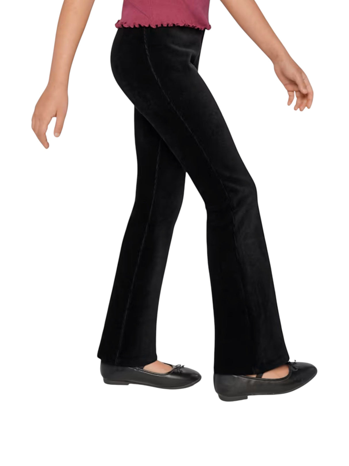 Image for Kids Girl's Ribbed Velour Pant,Black
