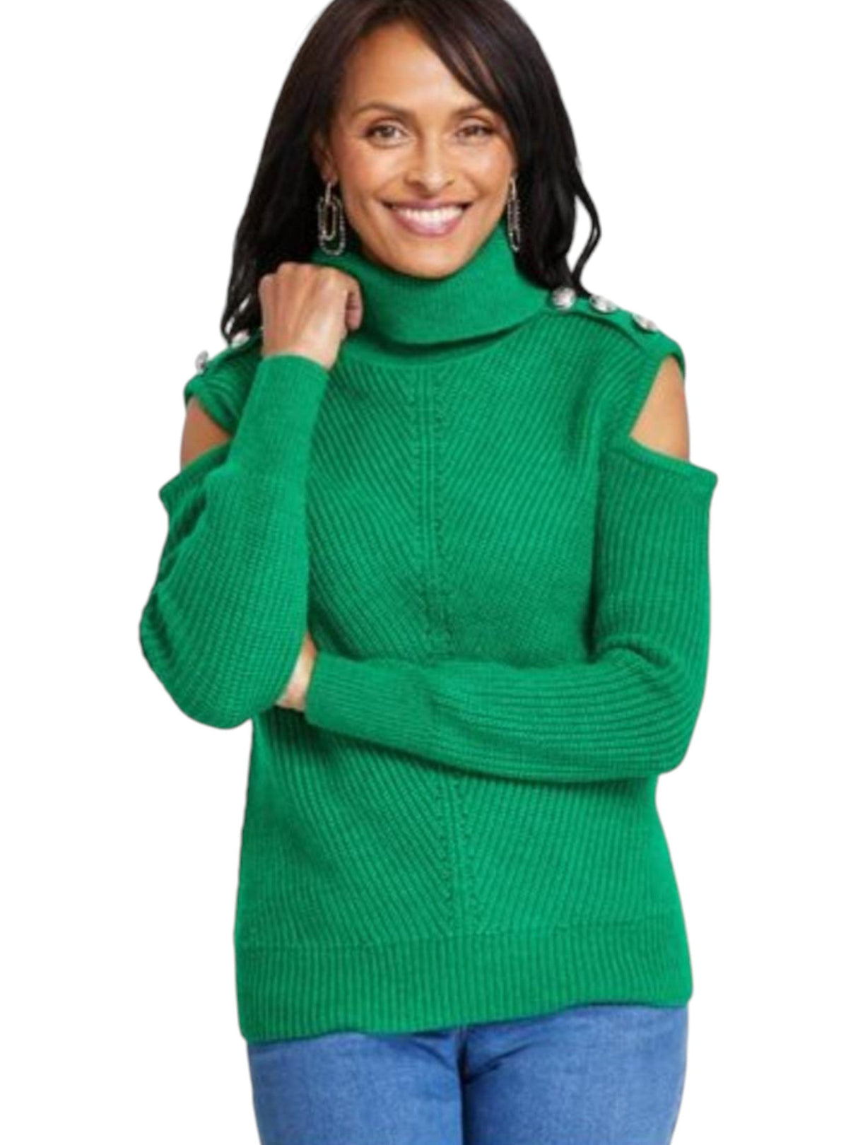 Image for Women's Knitted Top,Green