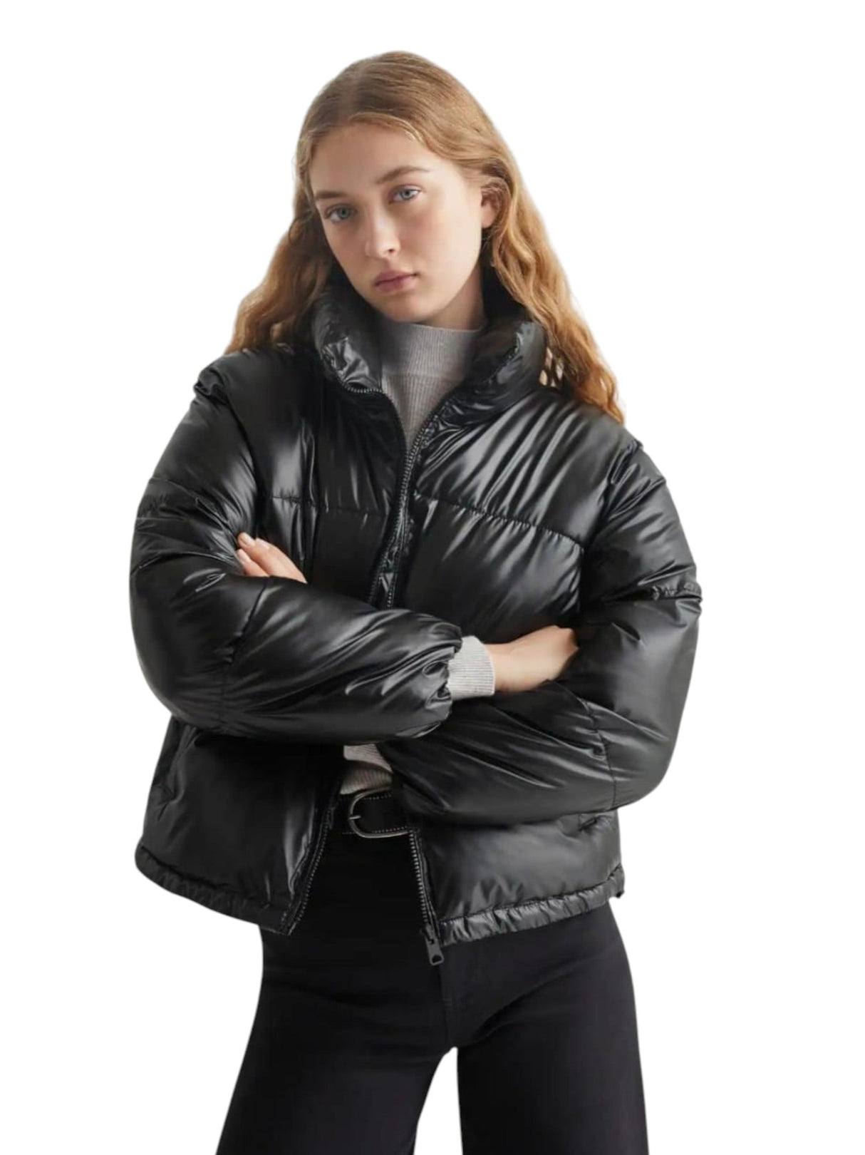 Image for Women's Quilted Jacket,Black