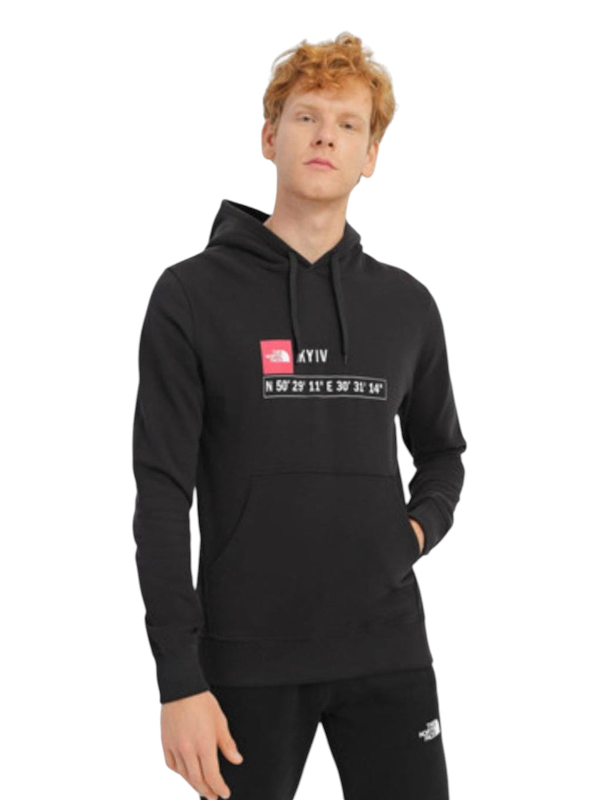 Image for Men's Printed Hoodie,Black