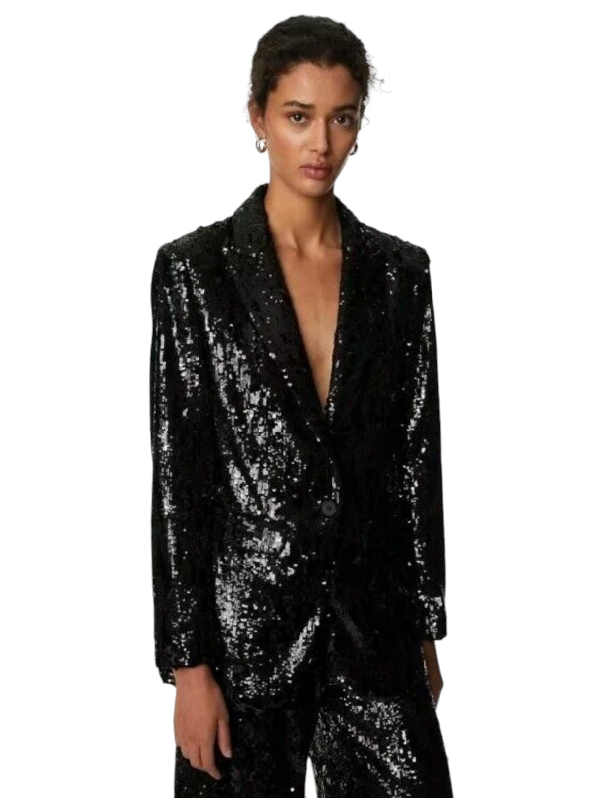 Image for Women's Sequine Blazer,Black