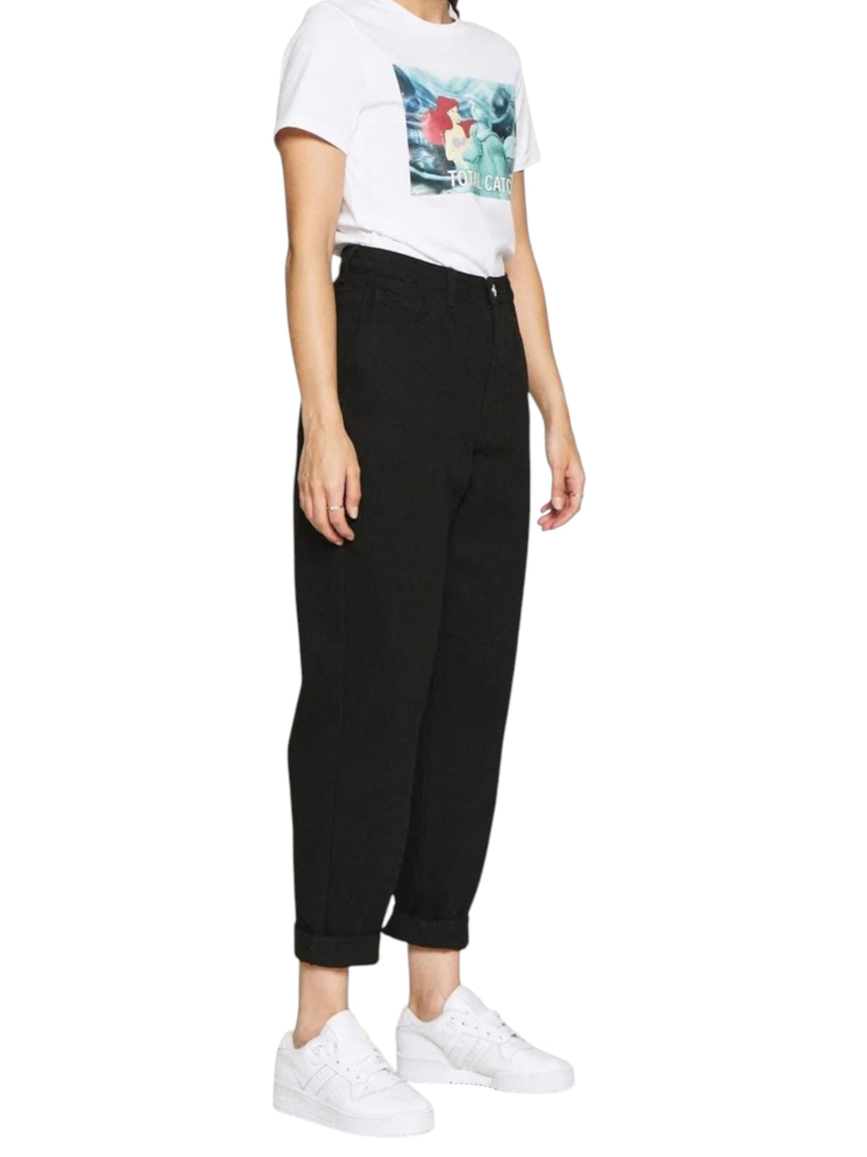 Image for Women's Plain Solid Jeans,Black