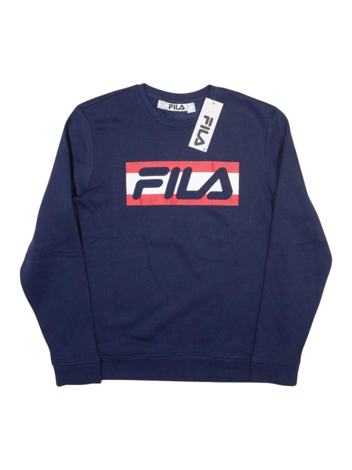 Image for Men's Brand Logo Printed Sweaters,Navy