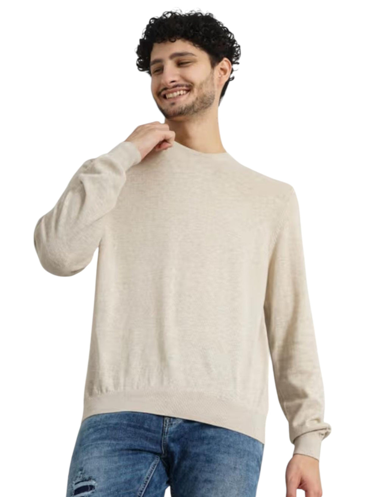 Image for Men's Knitted Top,Light Beige