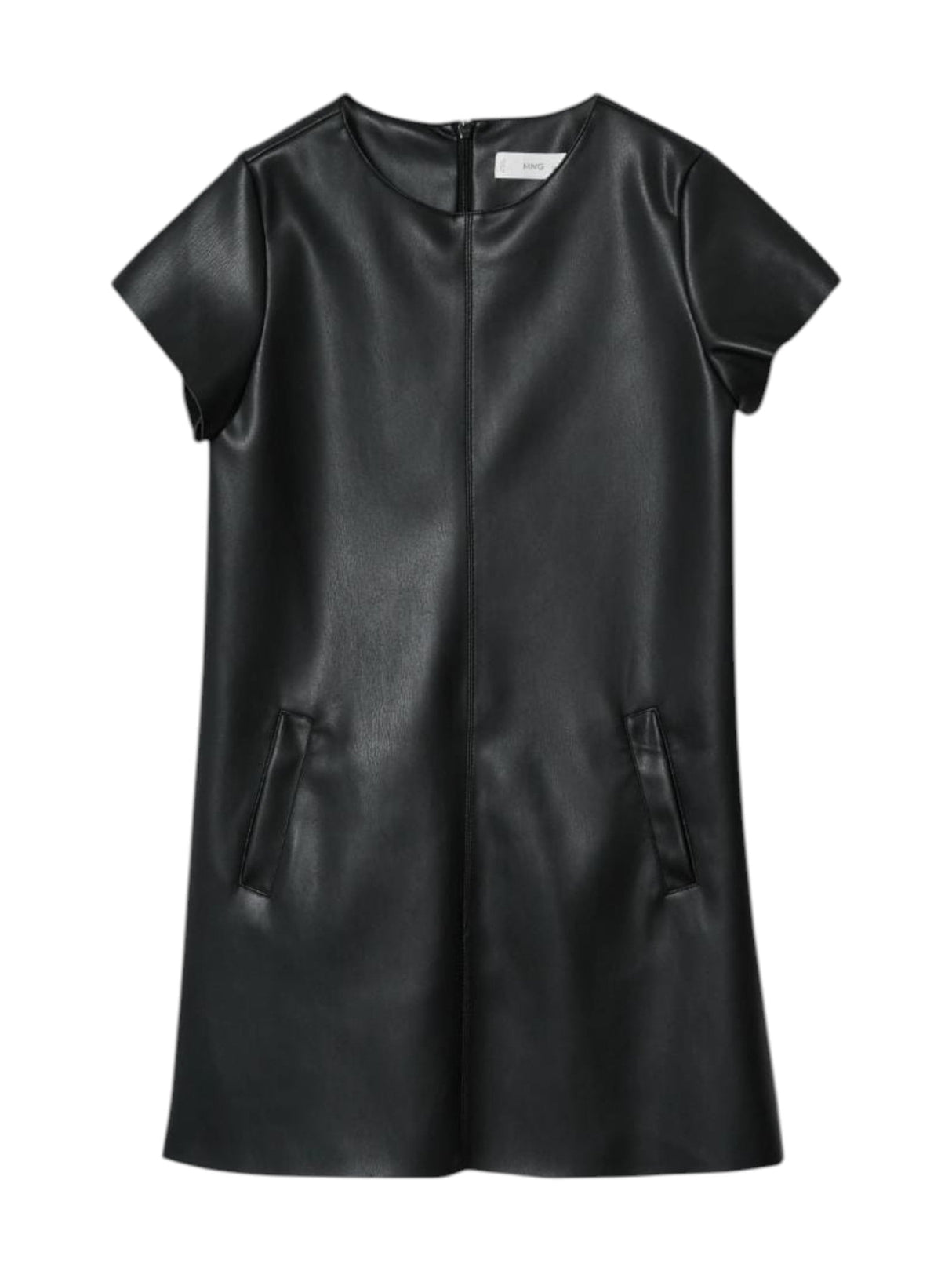 Image for Kids Girl's Plain Leather Dress,Black