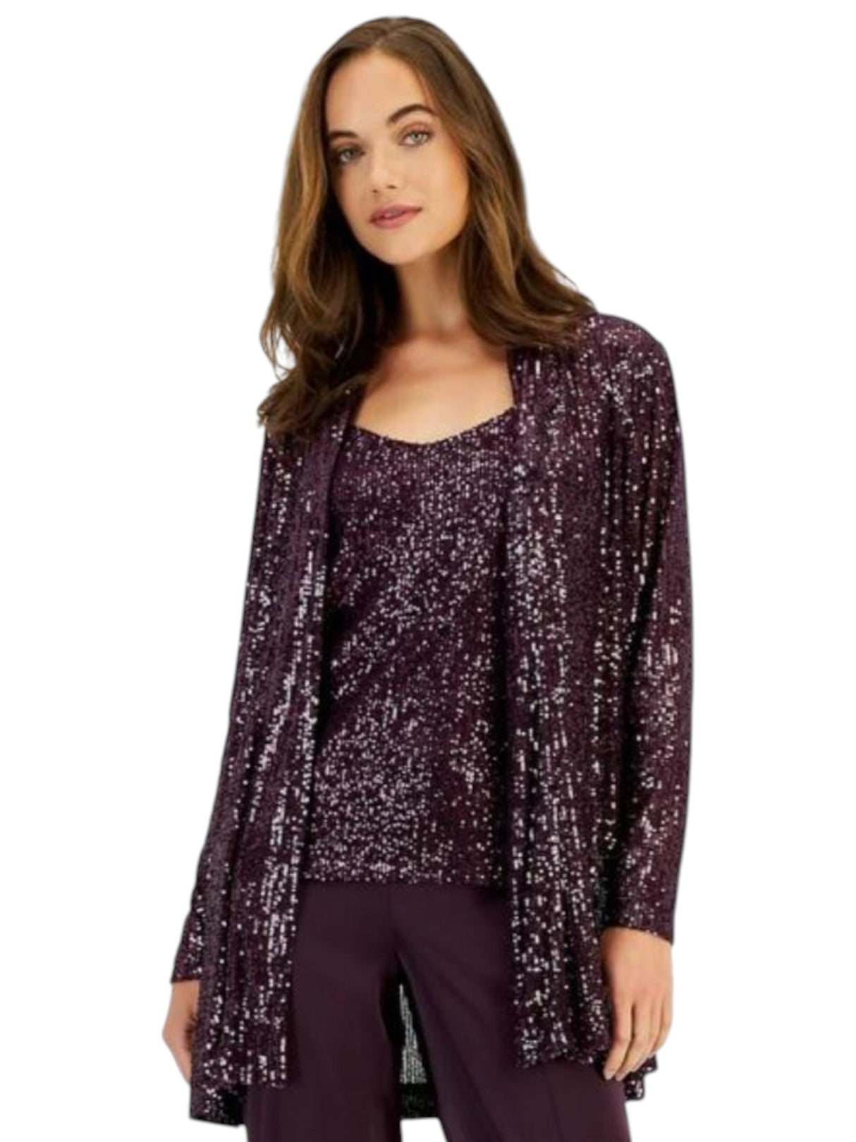 Image for Women's Mesh Cardigan,Burgundy