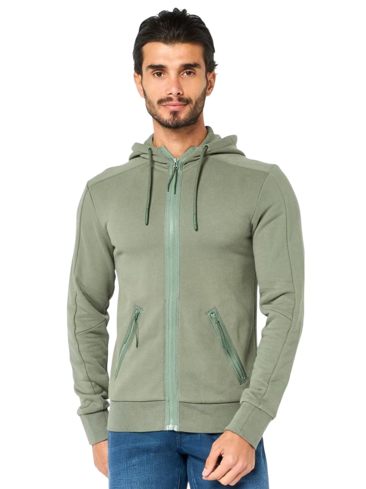 Image for Men's Plain Hoodie,Green