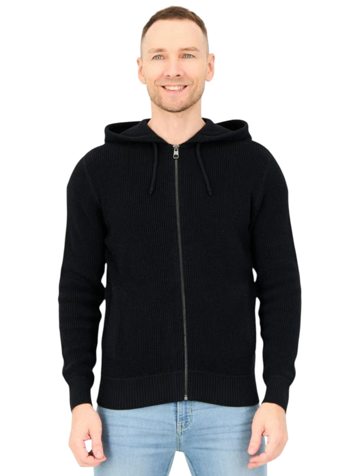 Image for Men's Knitted Hoodie,Black