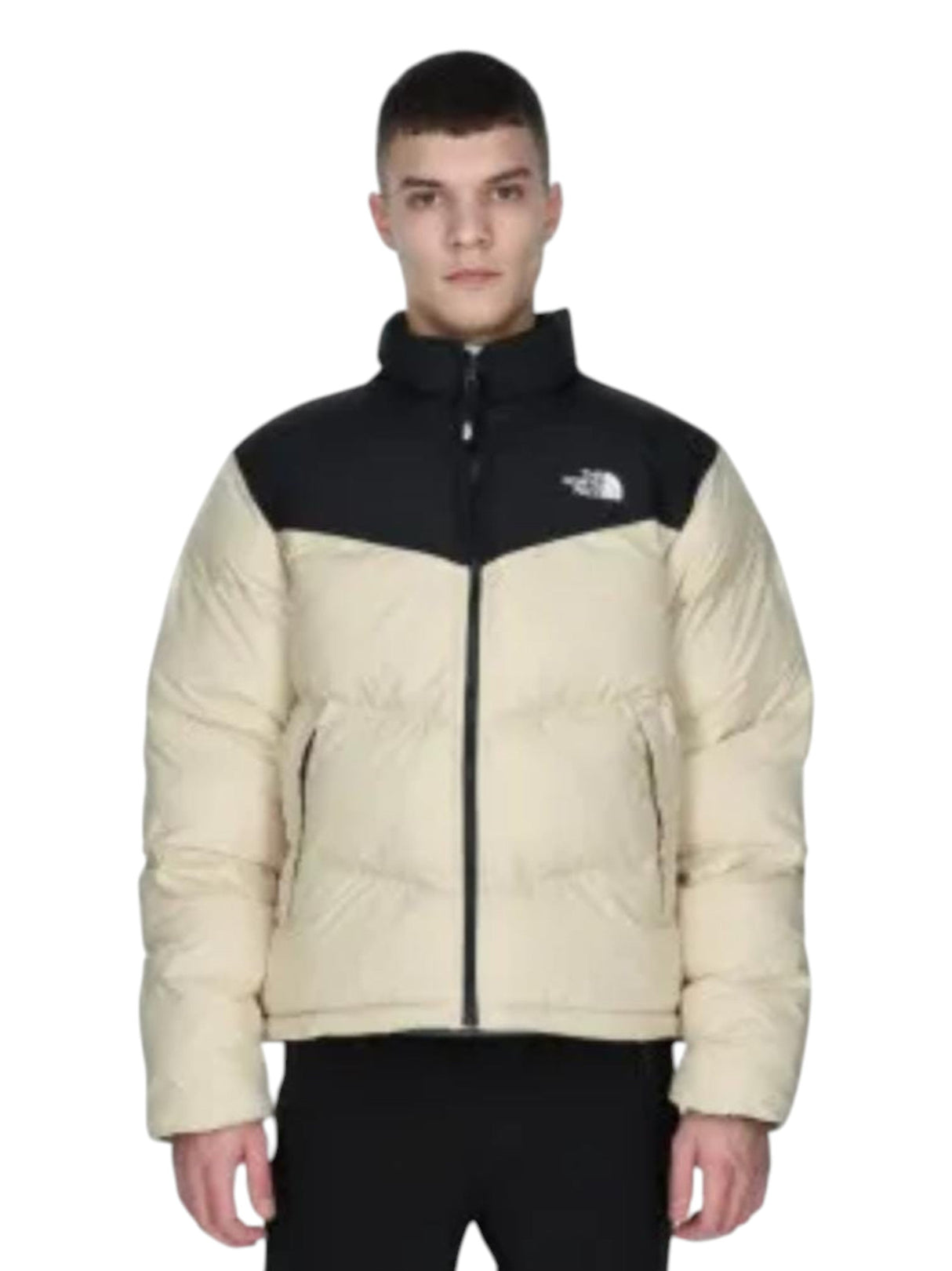 Image for Men's Colorblocked Quilted Jacket,Beige
