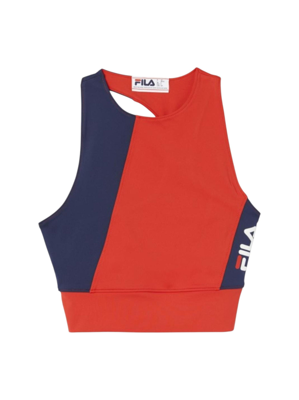 Image for Women's Colorblocked Sport Crop Top,Red