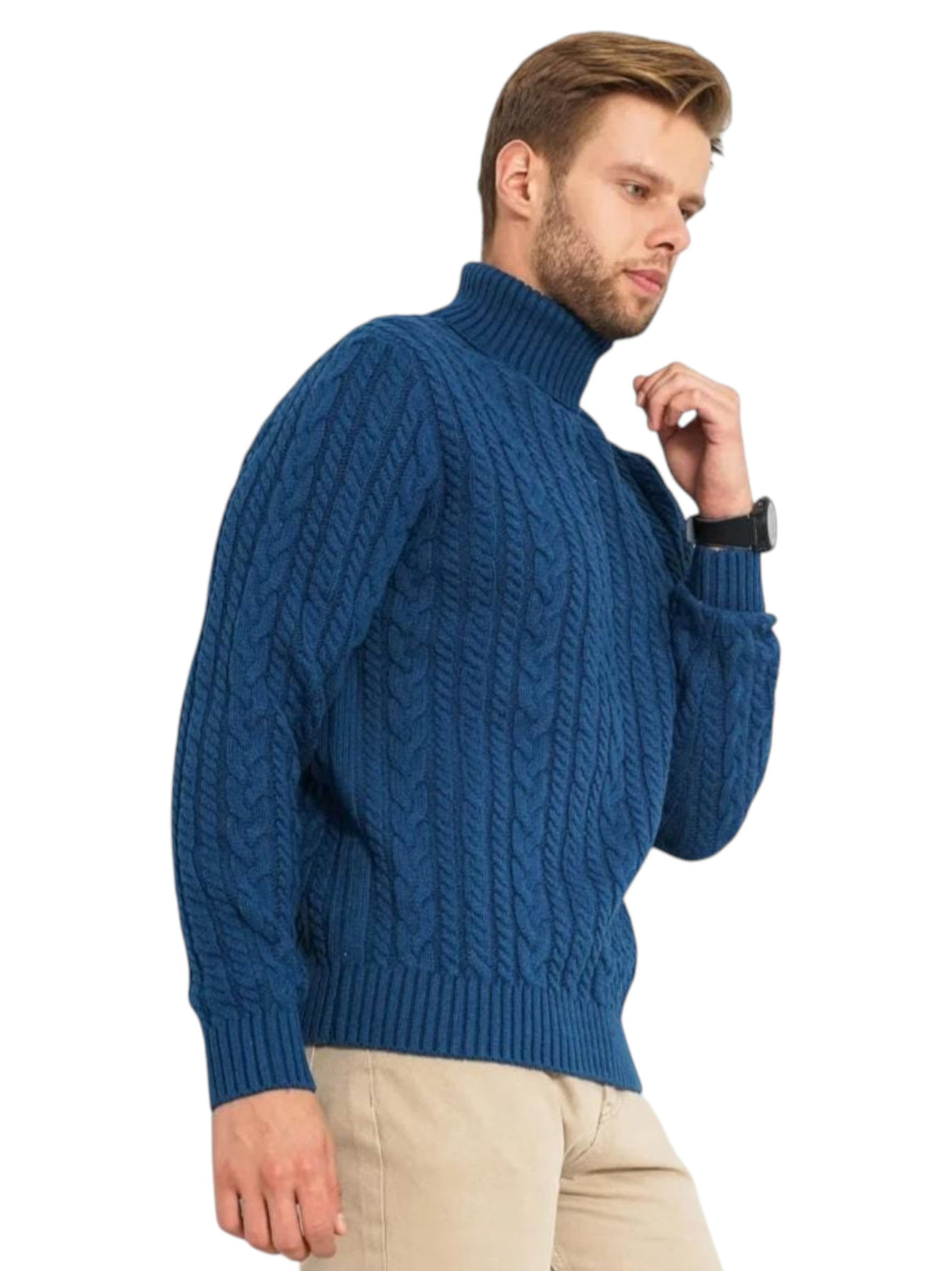 Image for Men's Knitted Sweaters,Navy