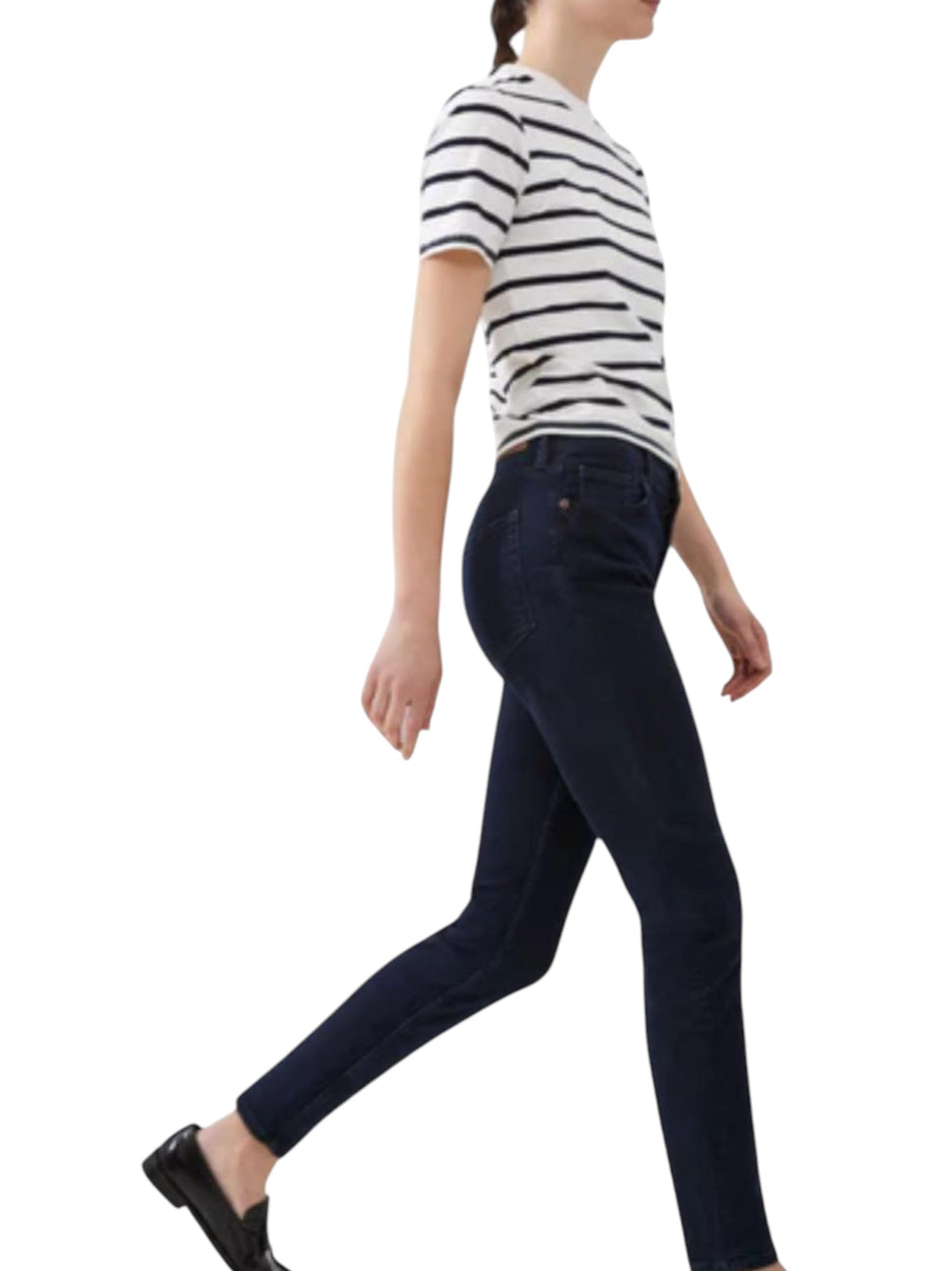 Image for Women's Plain Solid Jeans,Navy