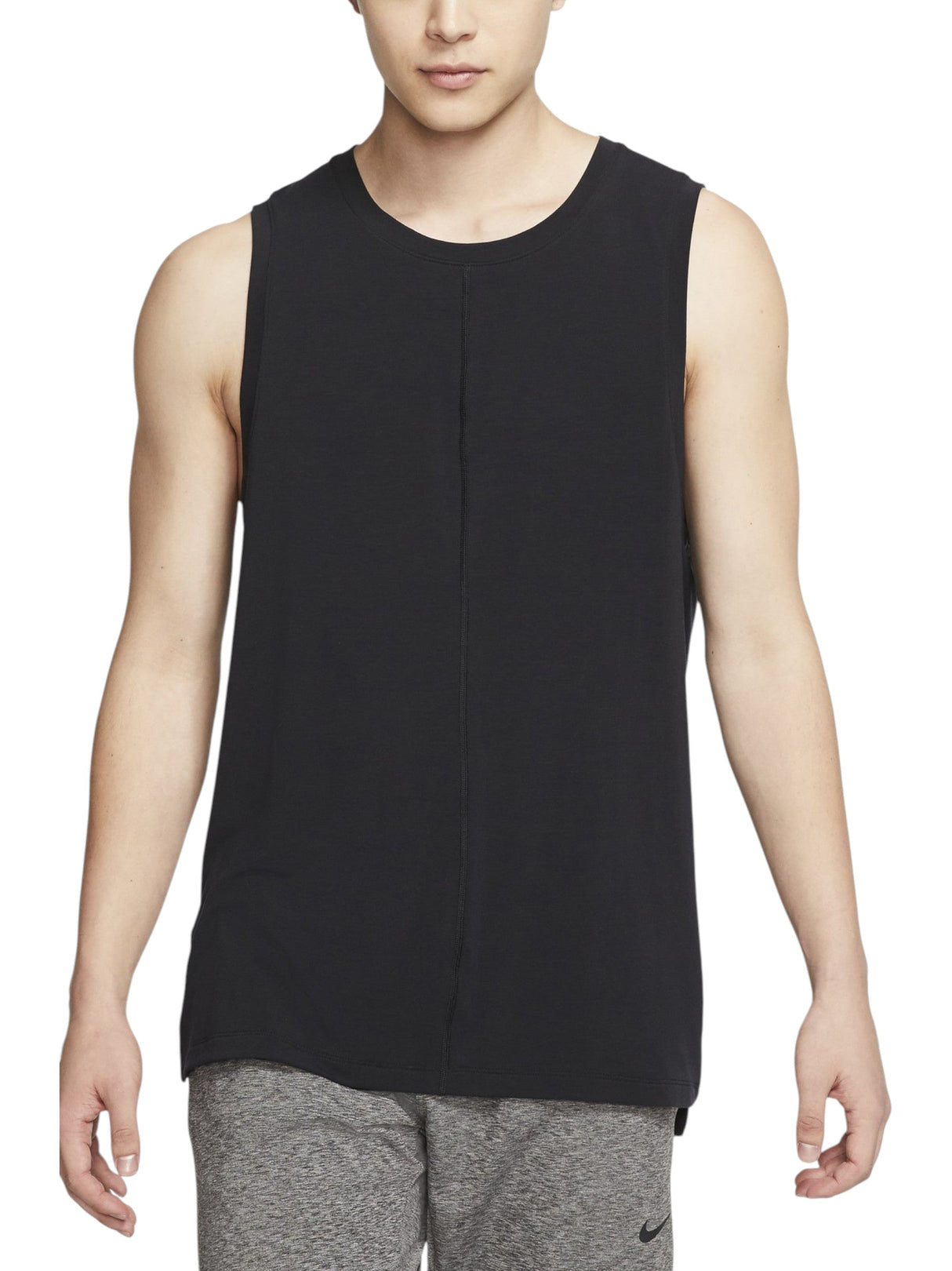 Image for Men's Plain Solid Sport Top,Black