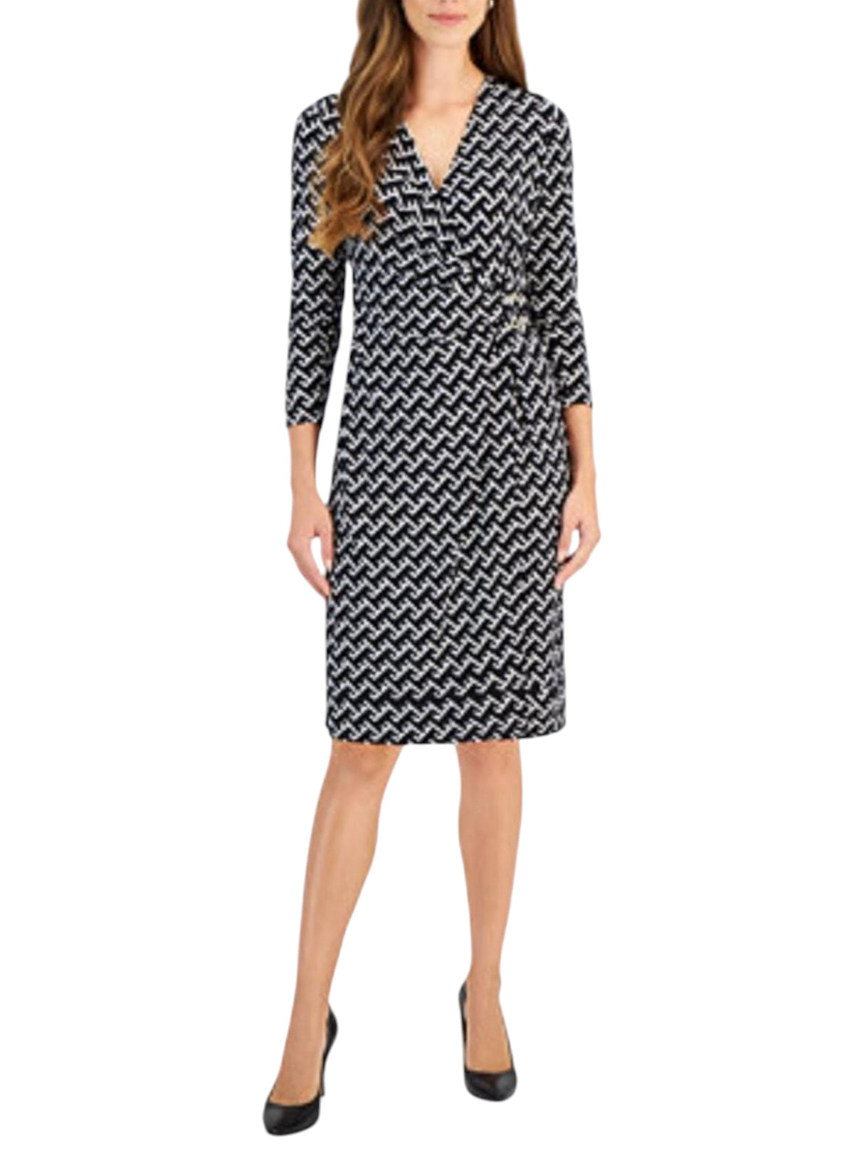 Image for Women's Plaid Dress,Black/White