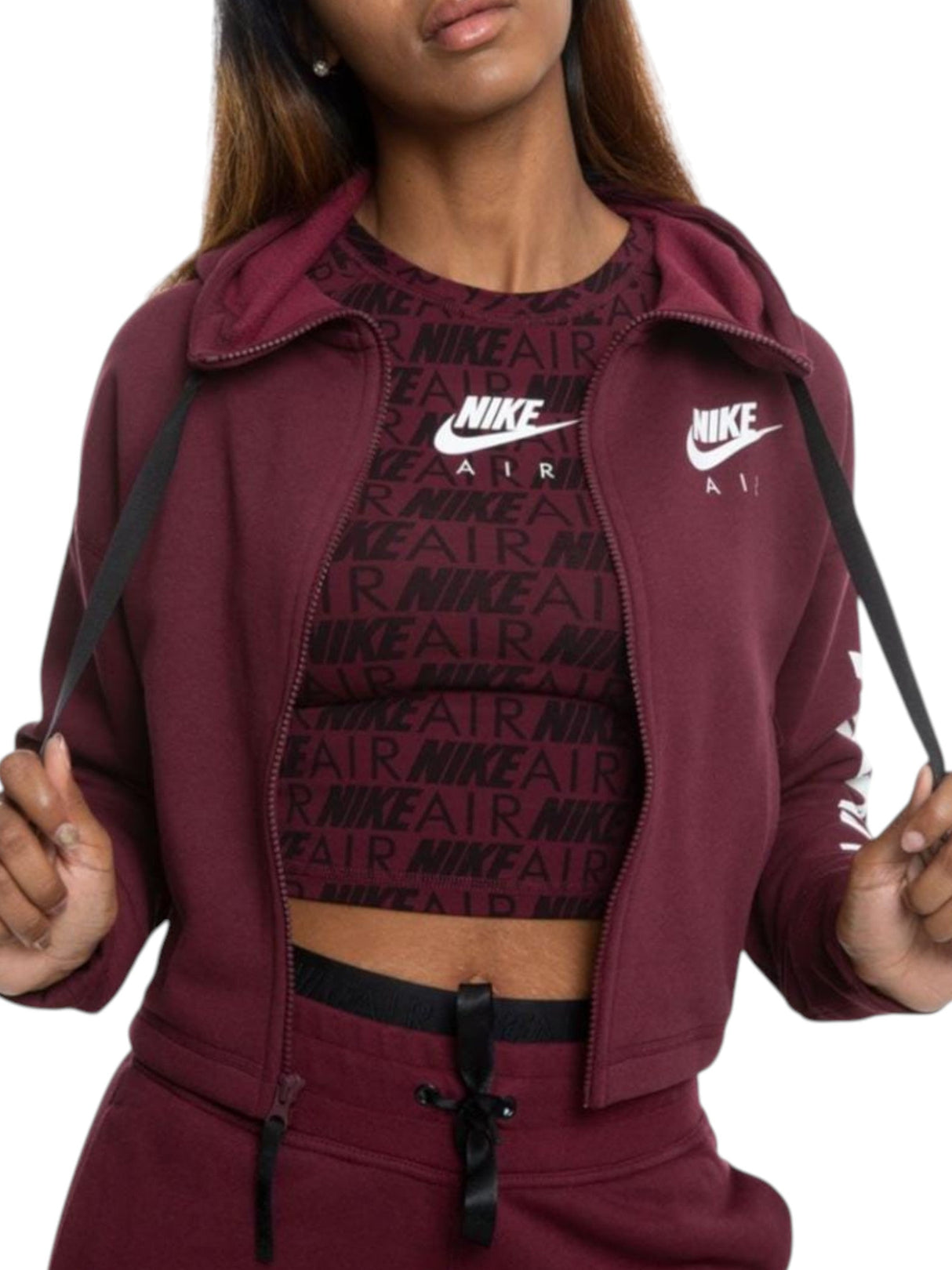 Image for Women's Brand Logo Printed Jacket,Burgundy