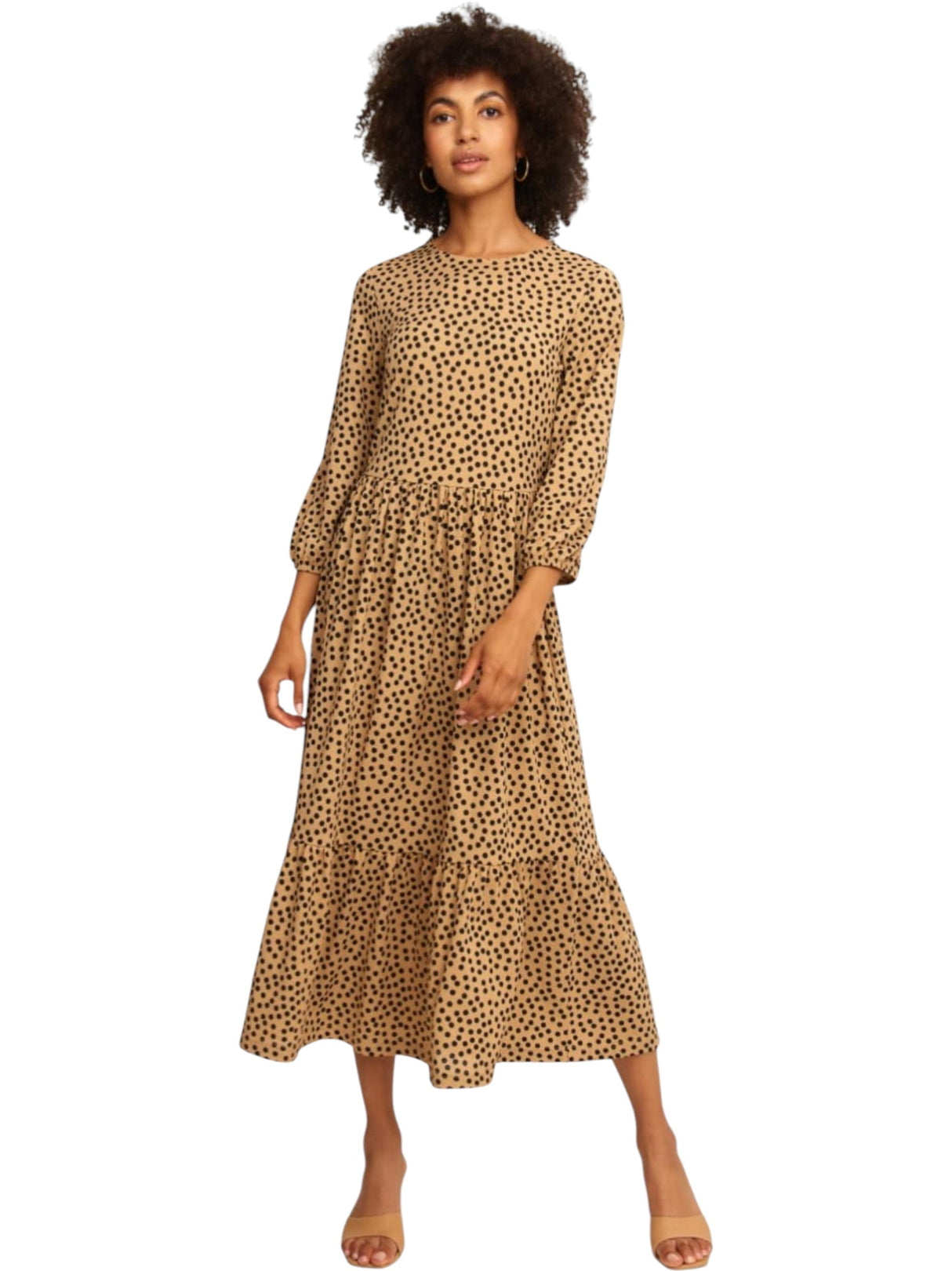 Image for Women's Printed Dress,Tiger