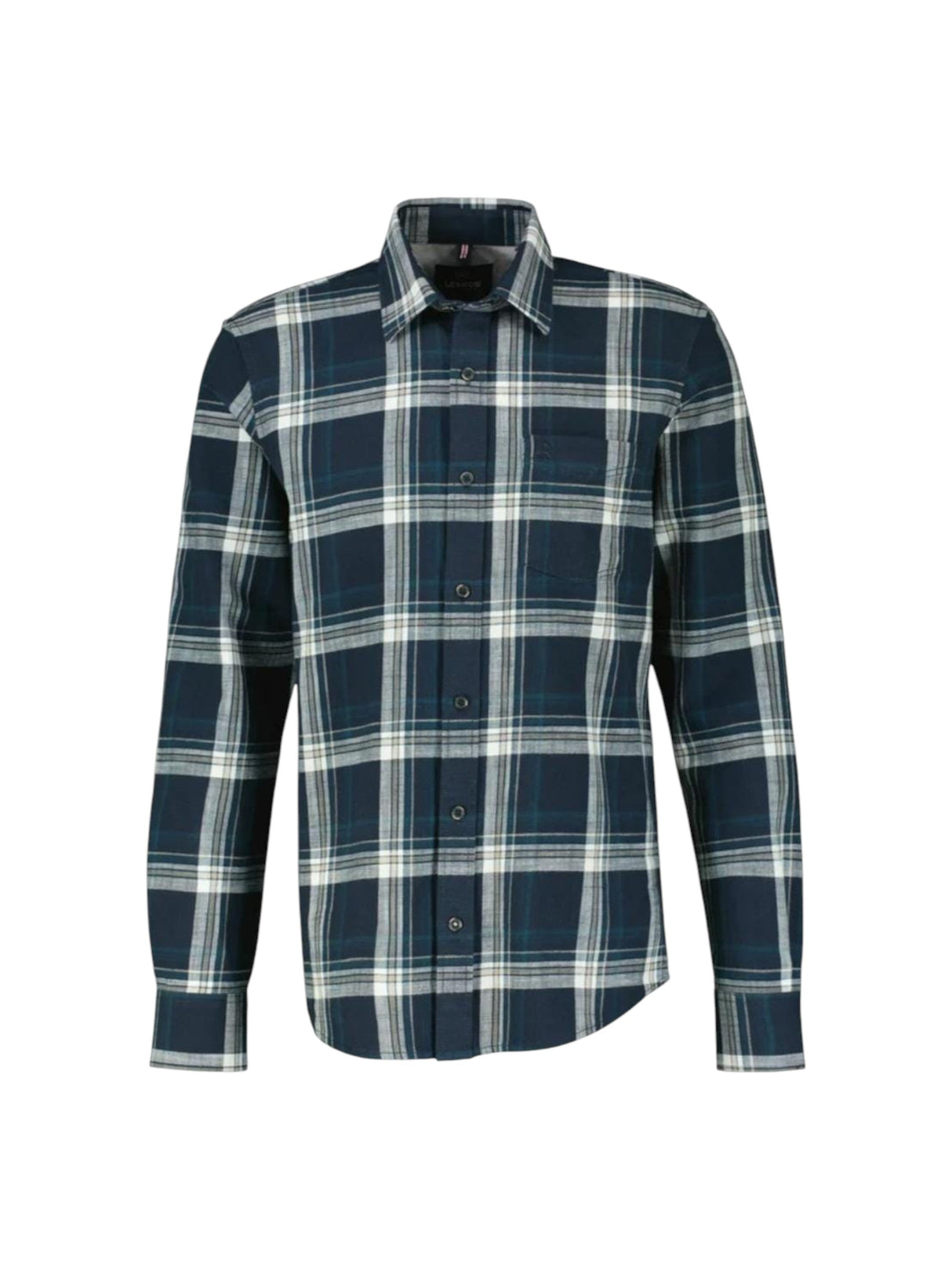 Image for Men's Plaid Dress Shirt,Navy