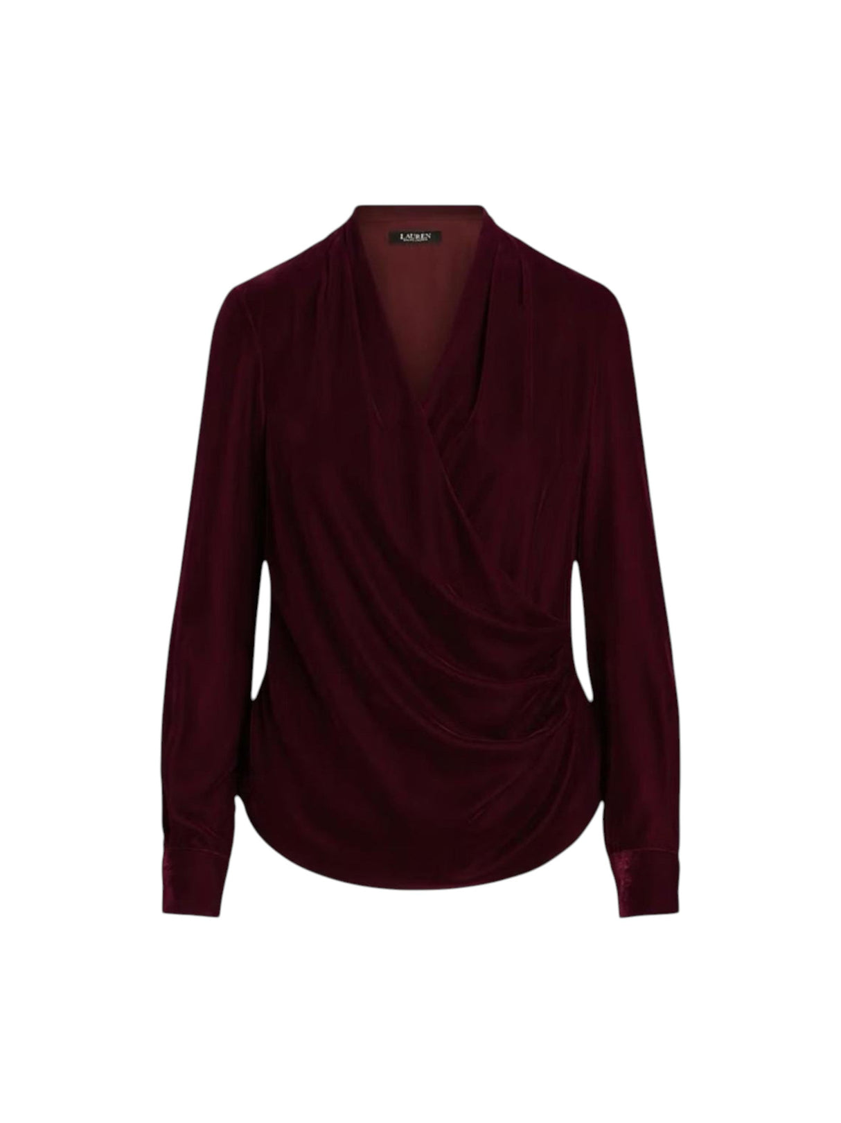 Image for Women's Plain velvet top,Burgundy