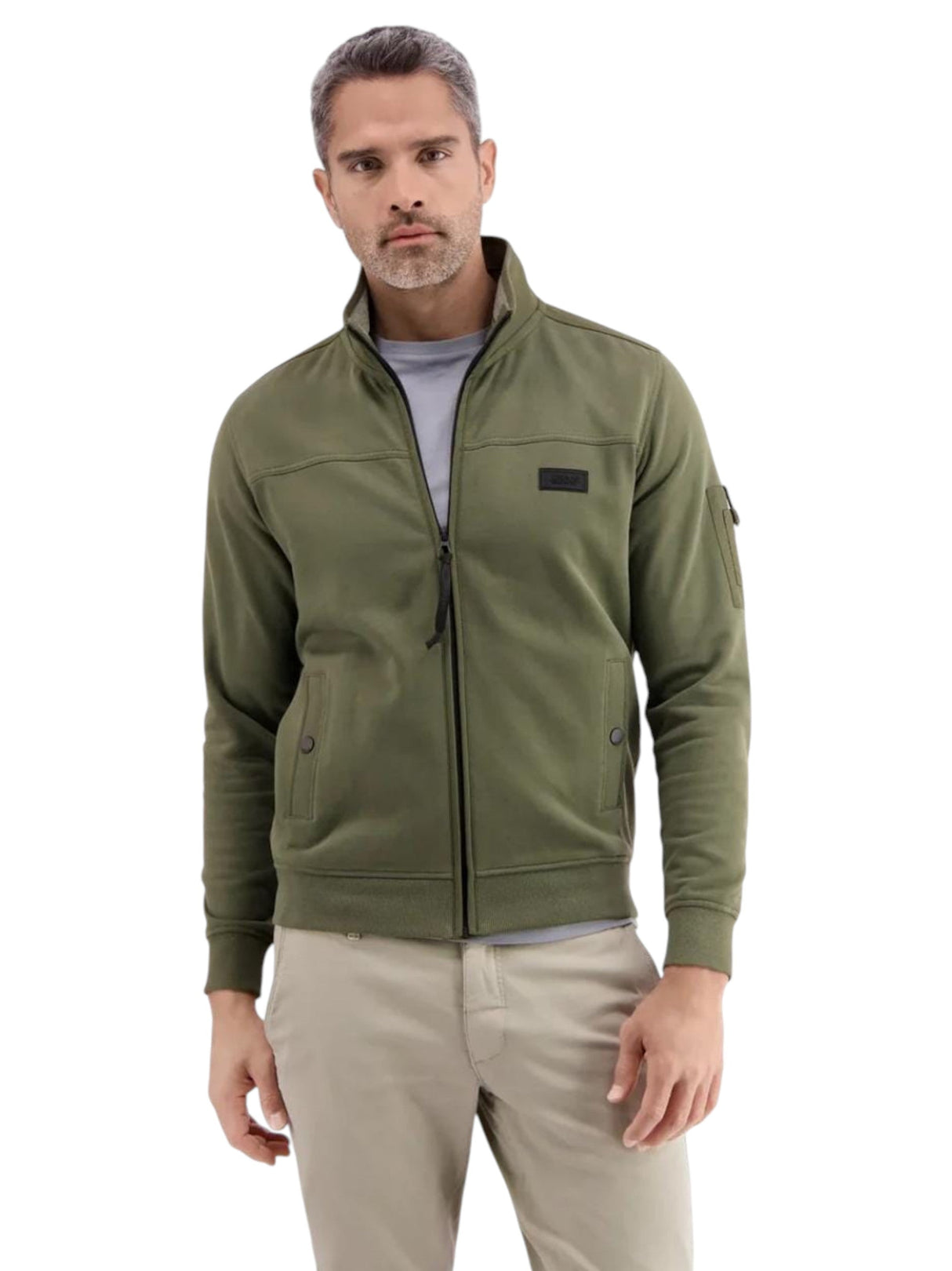 Image for Men's Plain Solid Jacket,Light Olive