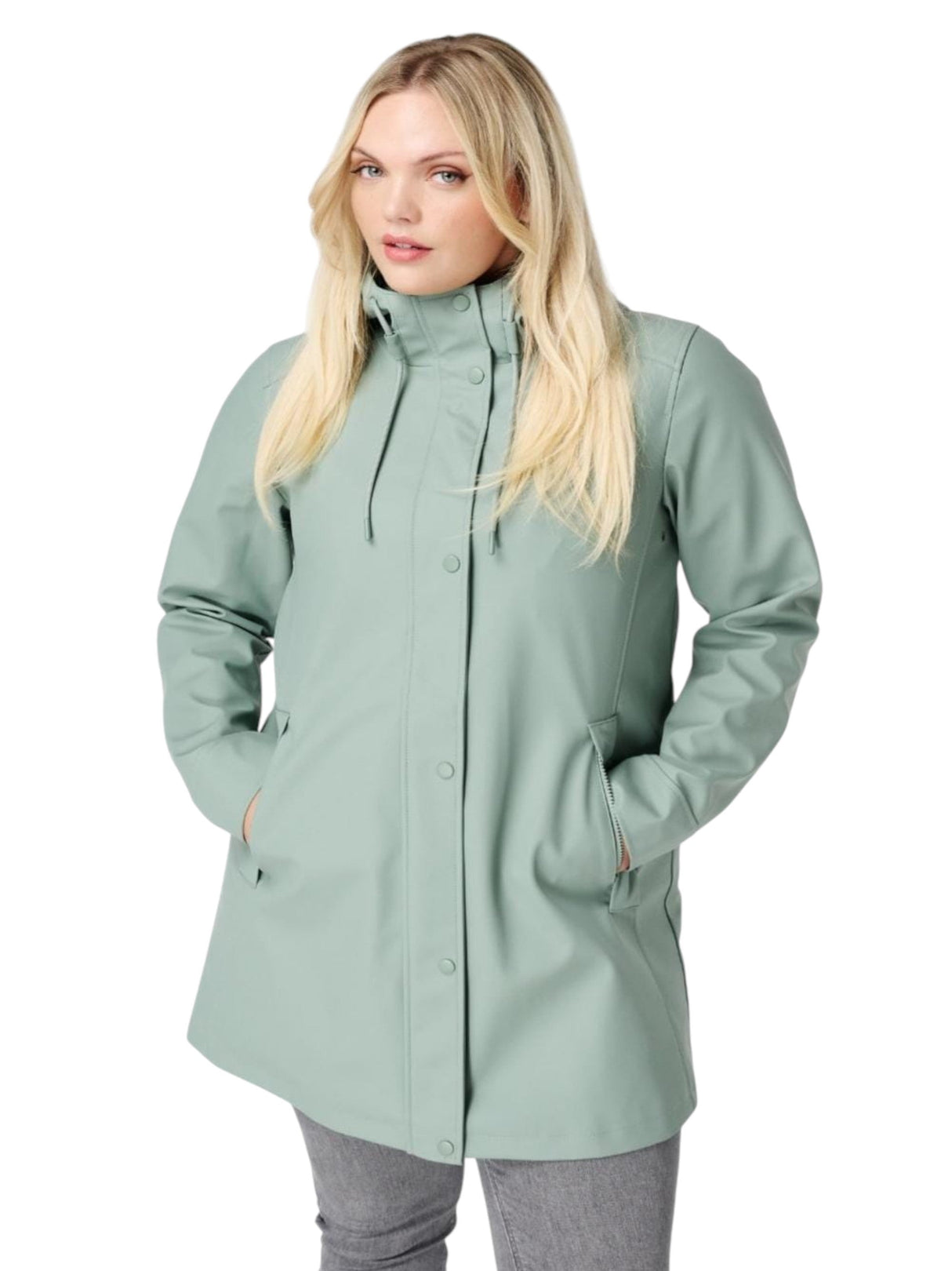 Image for Women's Plain Solid Jacket,Aqua