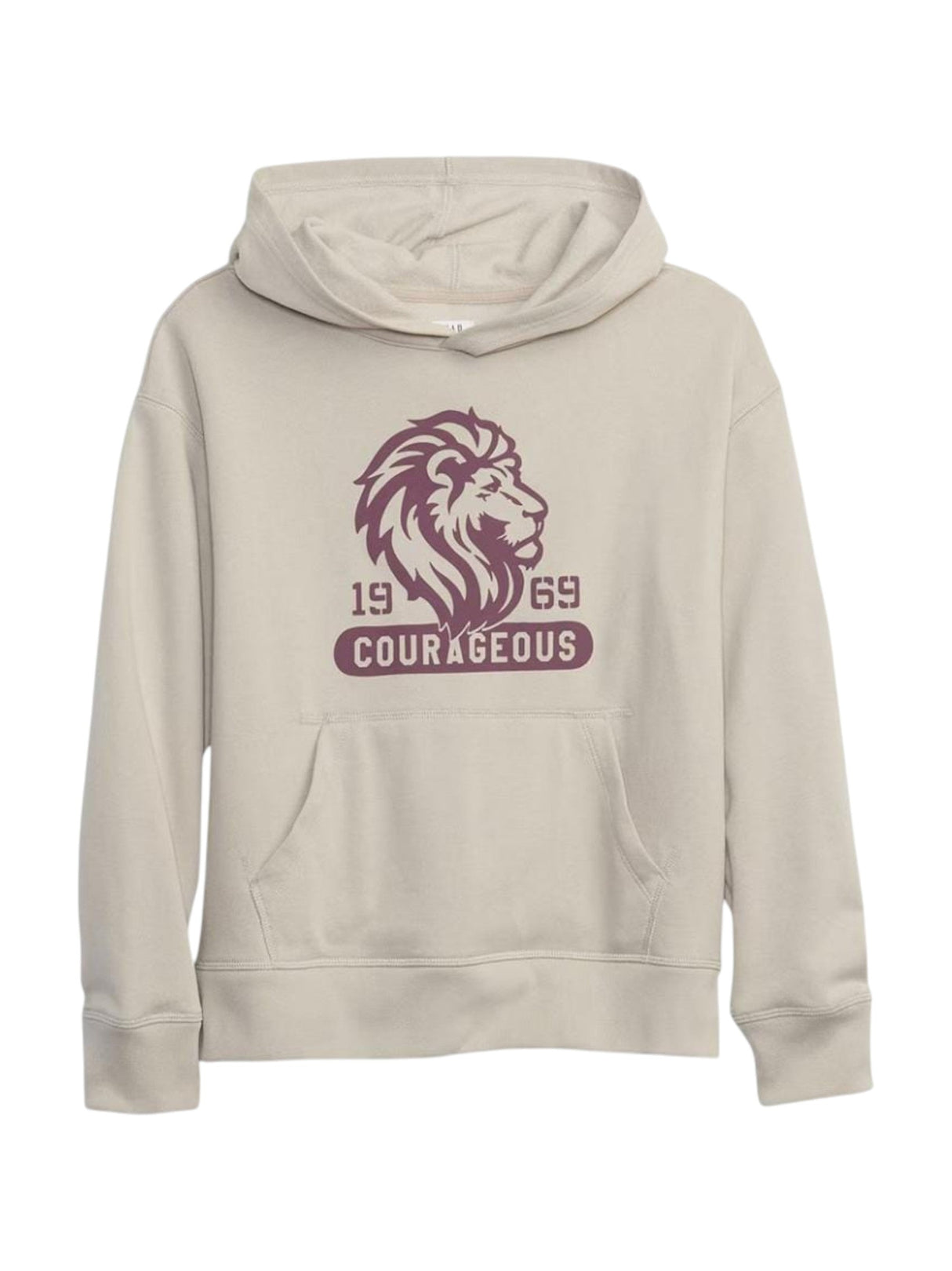 Image for Kids Boy's Graphic Printed Hoodie,Light Beige