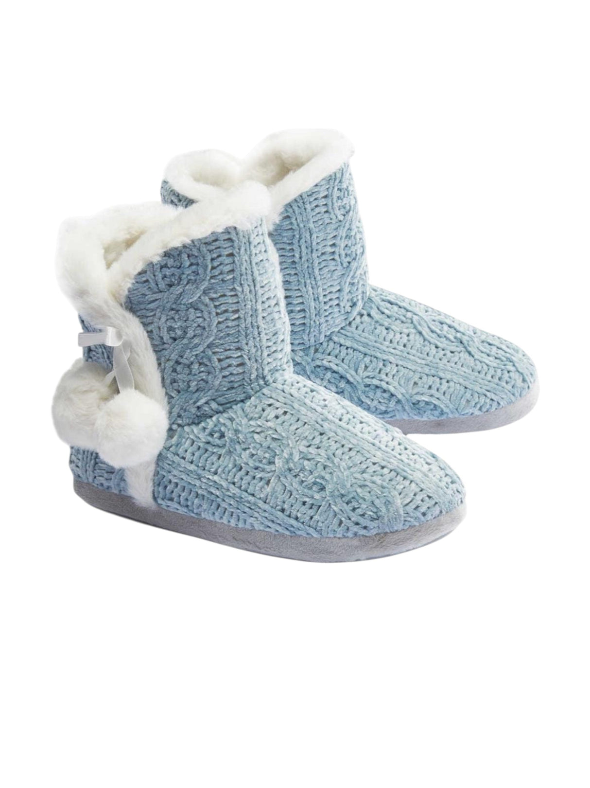 Image for Women's Textured Lined Slippers,Aqua