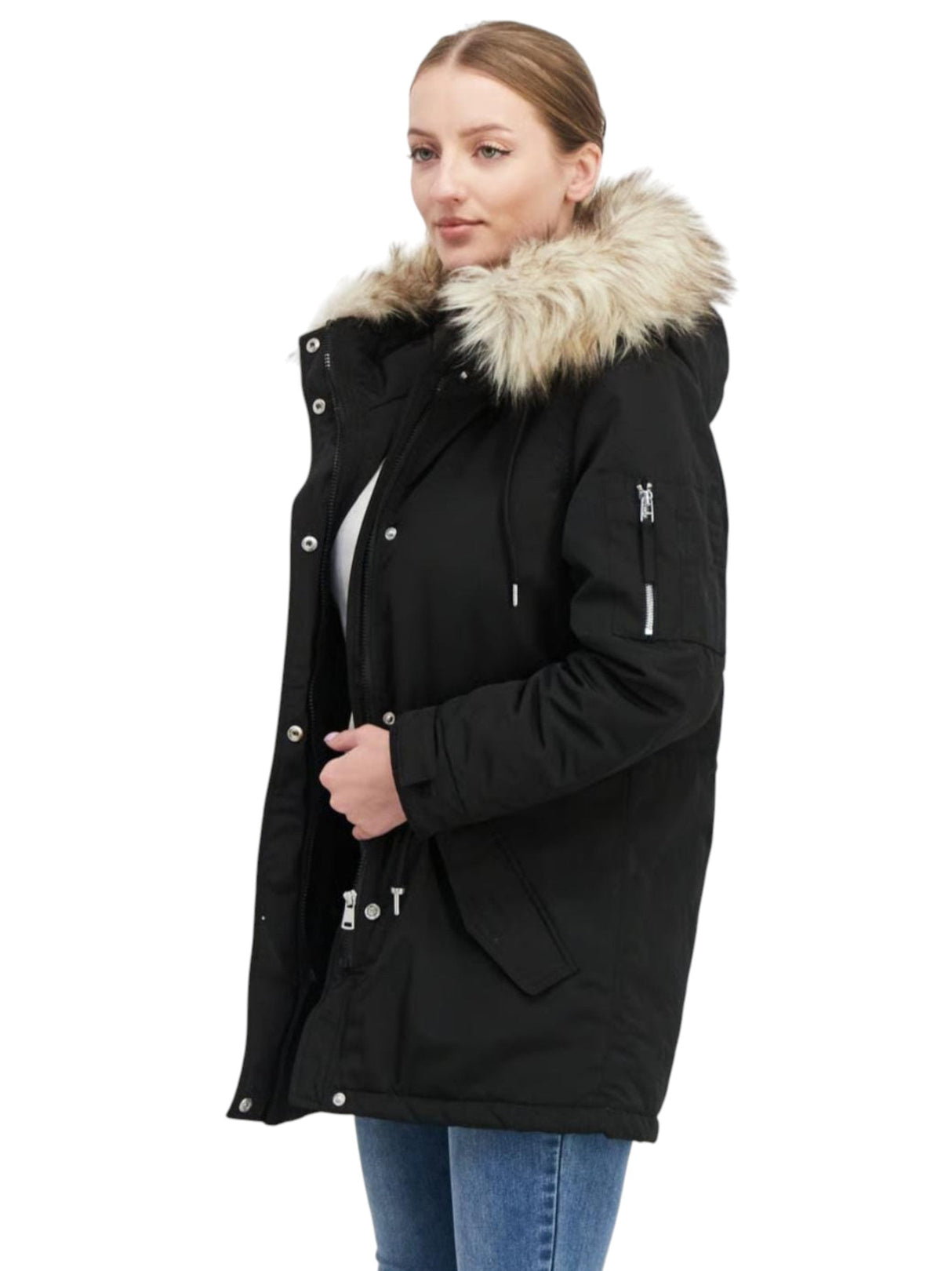 Image for Women's Quilted Jacket,Black