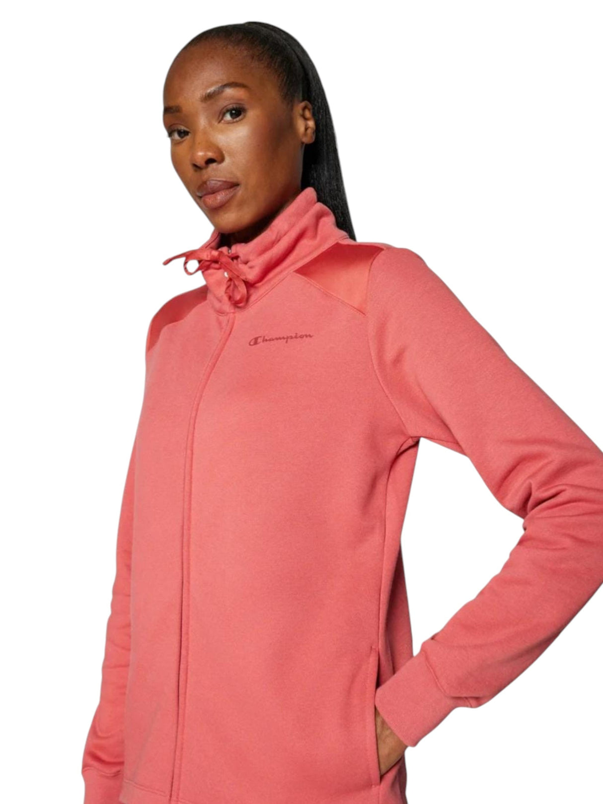 Image for Women's Plain Solid Jacket Two Pockets,Coral