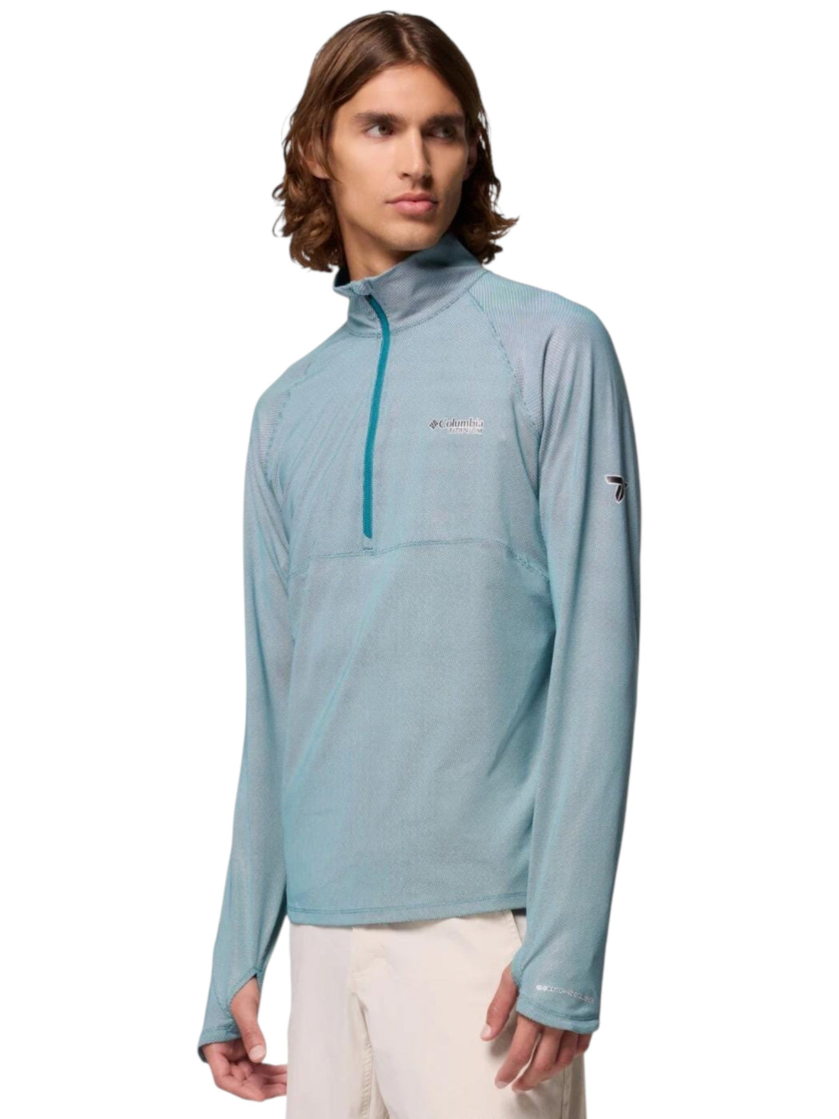 Image for Men's Dotted Sport Top,Turquoise