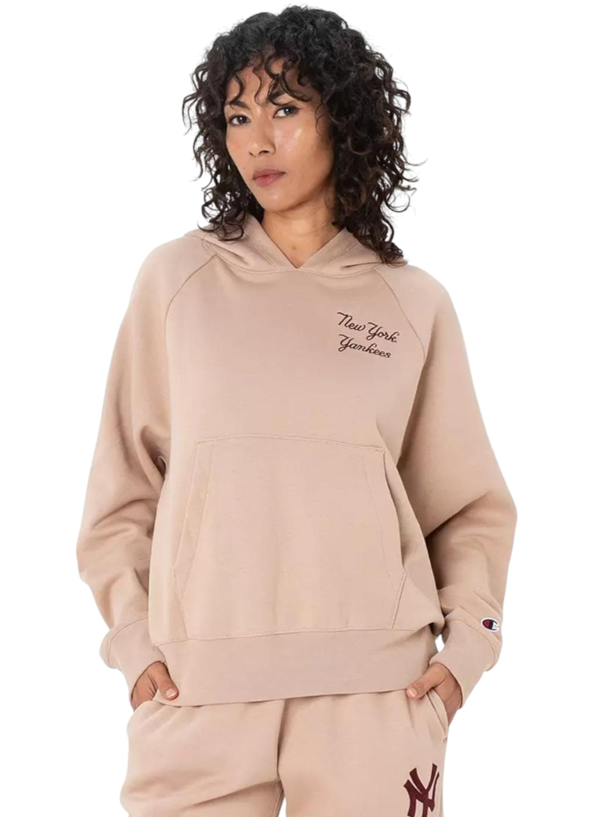 Image for Women's Plain Over Size Hoodie,Beige