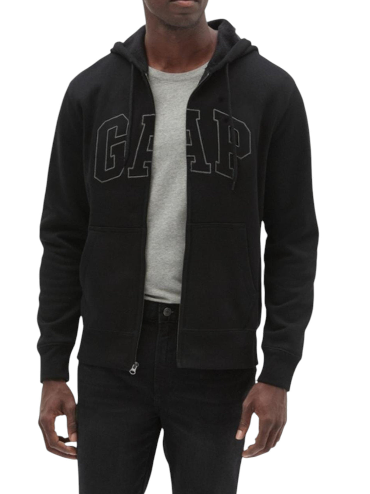 Image for Men's Logo Embroidered Hoodie,Black
