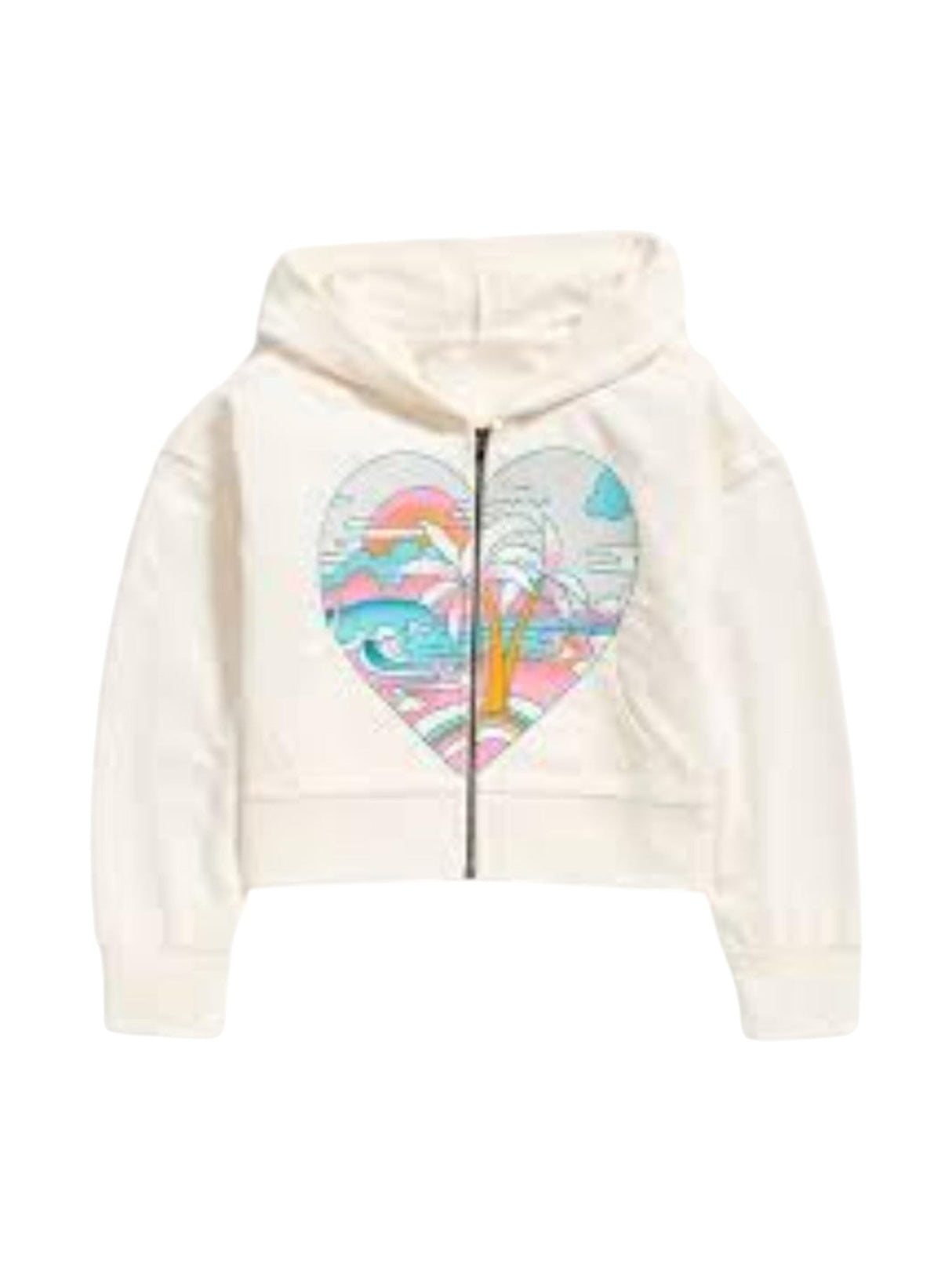 Image for Kids Girl's Graphic Printed Hoodie,Off White