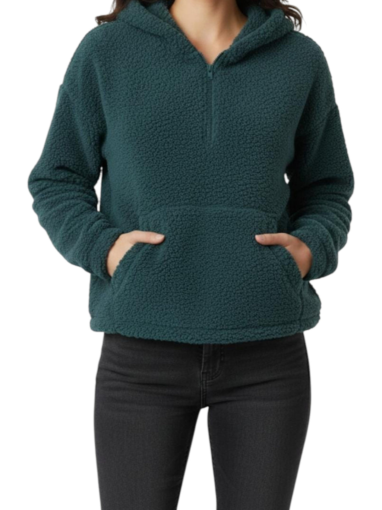 Image for Kid's Girl's Faux Fur Sweaters,Petrol