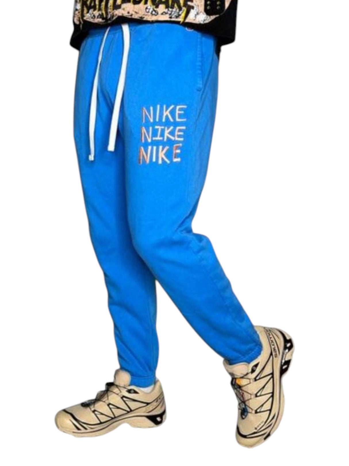 Image for Men's Brand Logo printed Pant,Blue