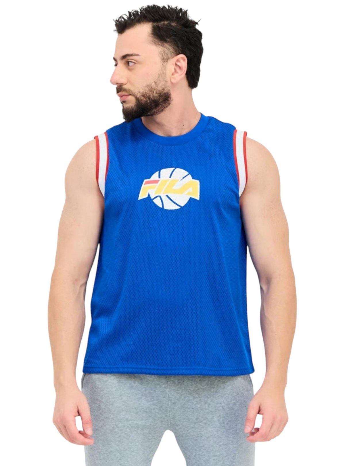 Image for Men's Textured Basketball Top,Blue