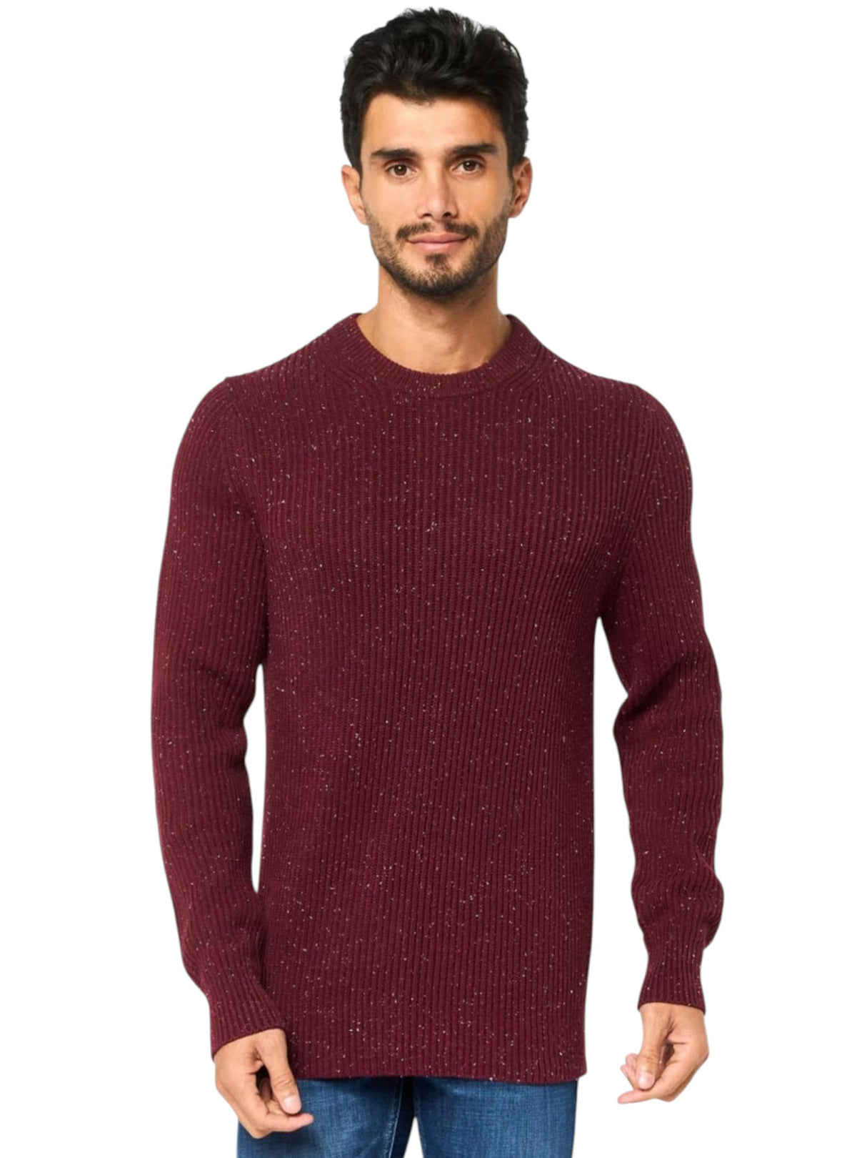 Image for Men's Knitted Sweaters,Burgundy