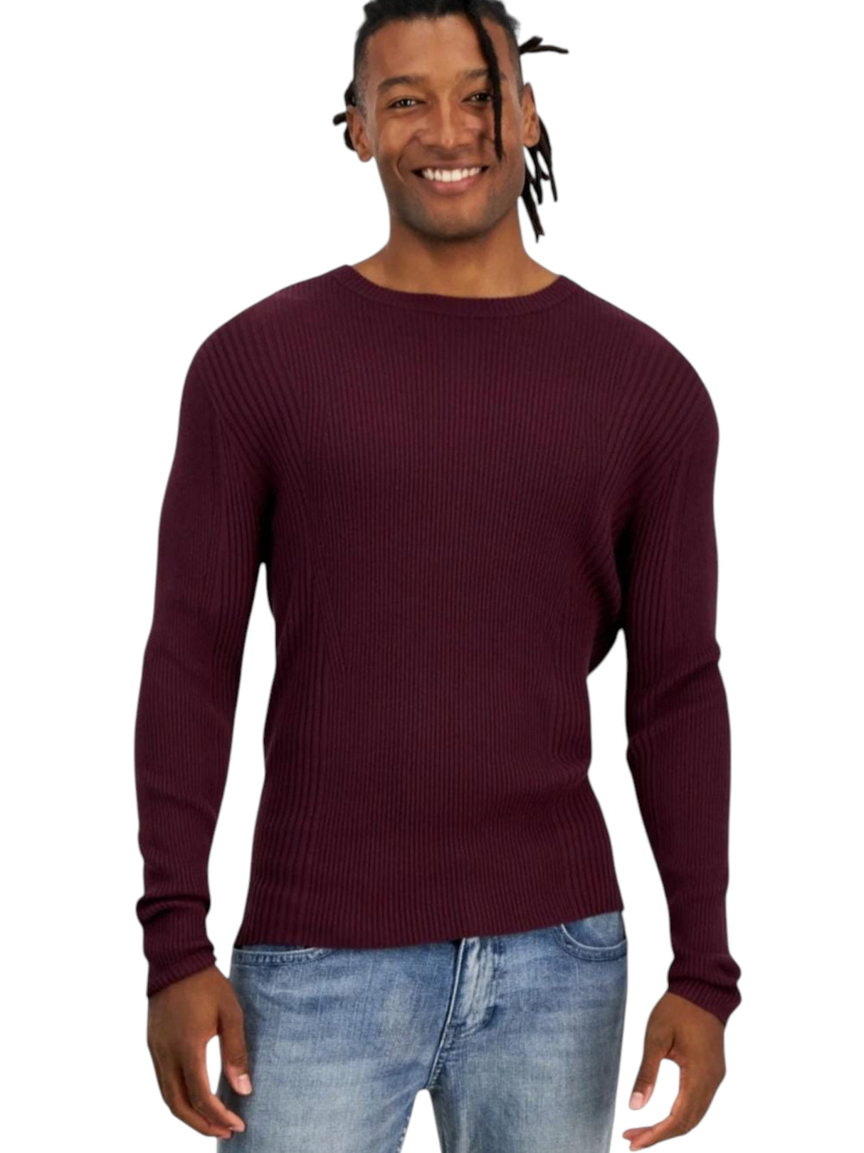 Image for Men's Ribbed Top,Burgundy