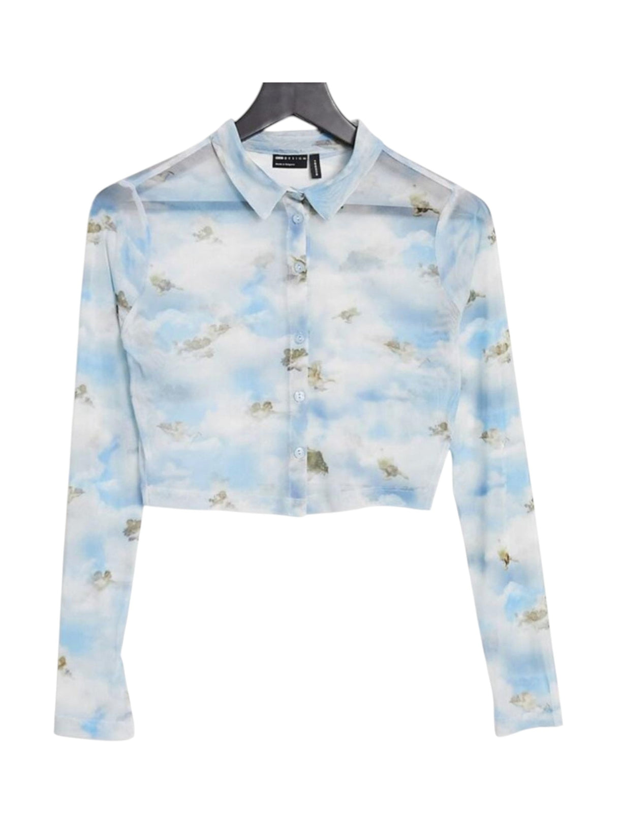 Image for Women's Floral Printed Sheer Chemise,Light Blue