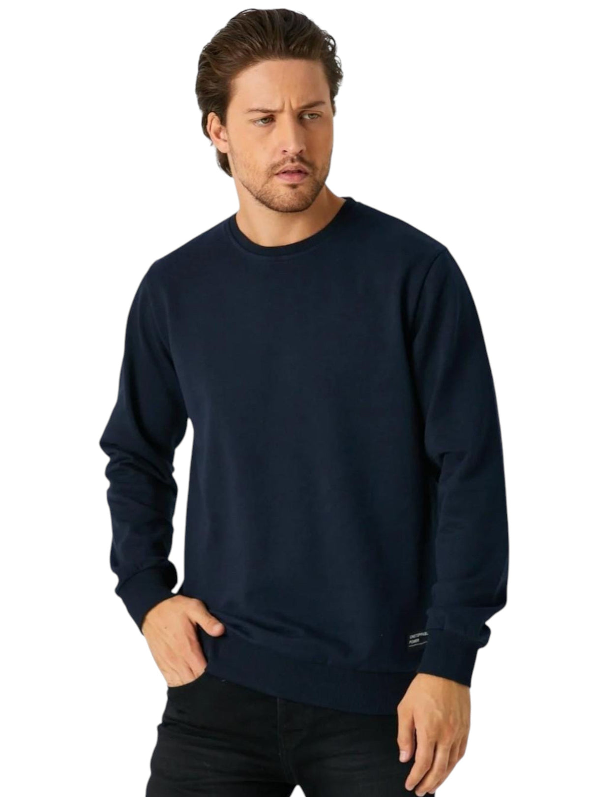 Image for Men's Plain Sweaters,Navy
