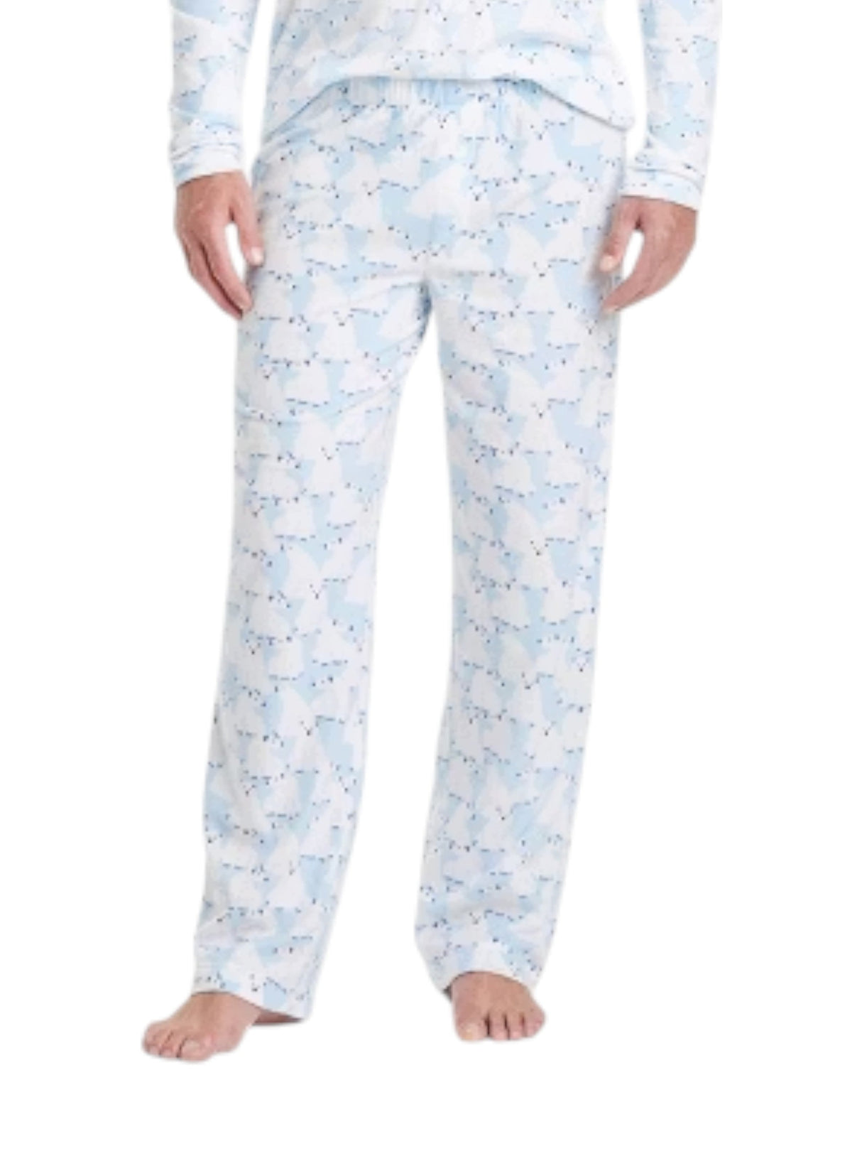 Image for Men's Polar Bear Printed Sleepwear Pant,Light Blue