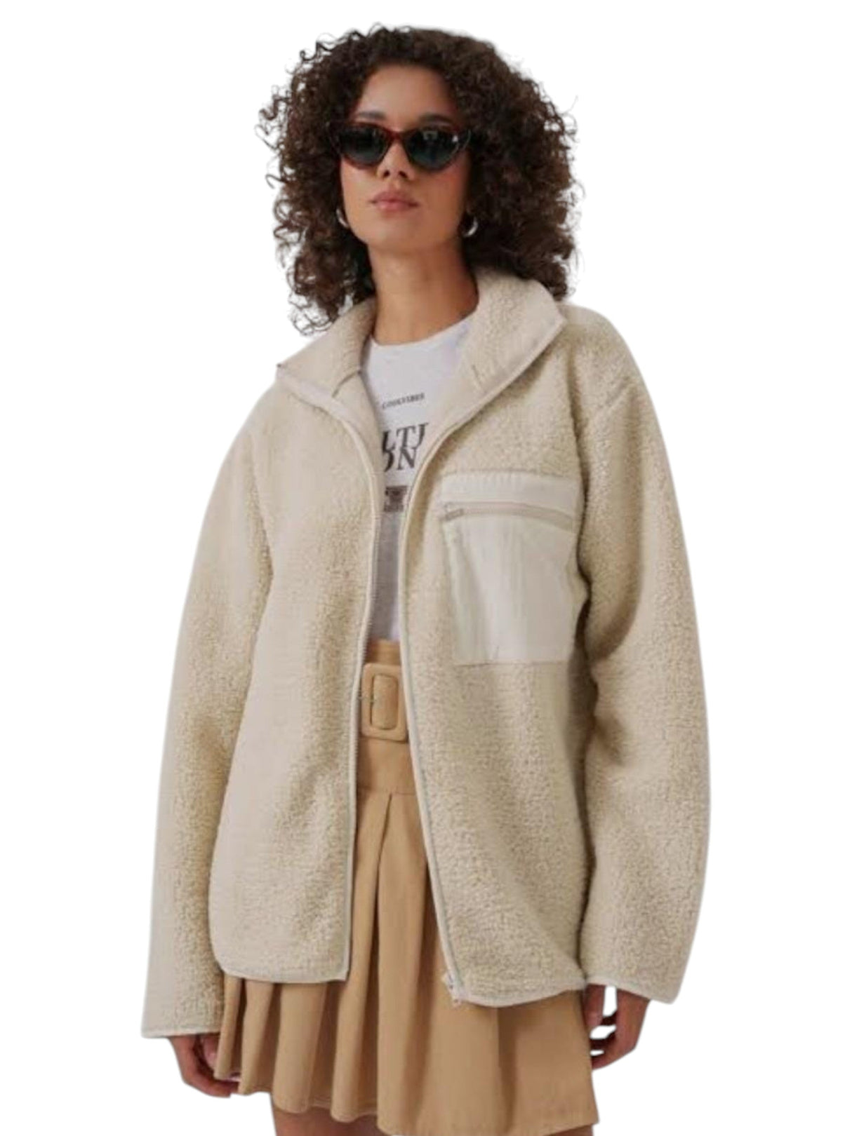 Image for Women's Faux Fur Jacket,Off White