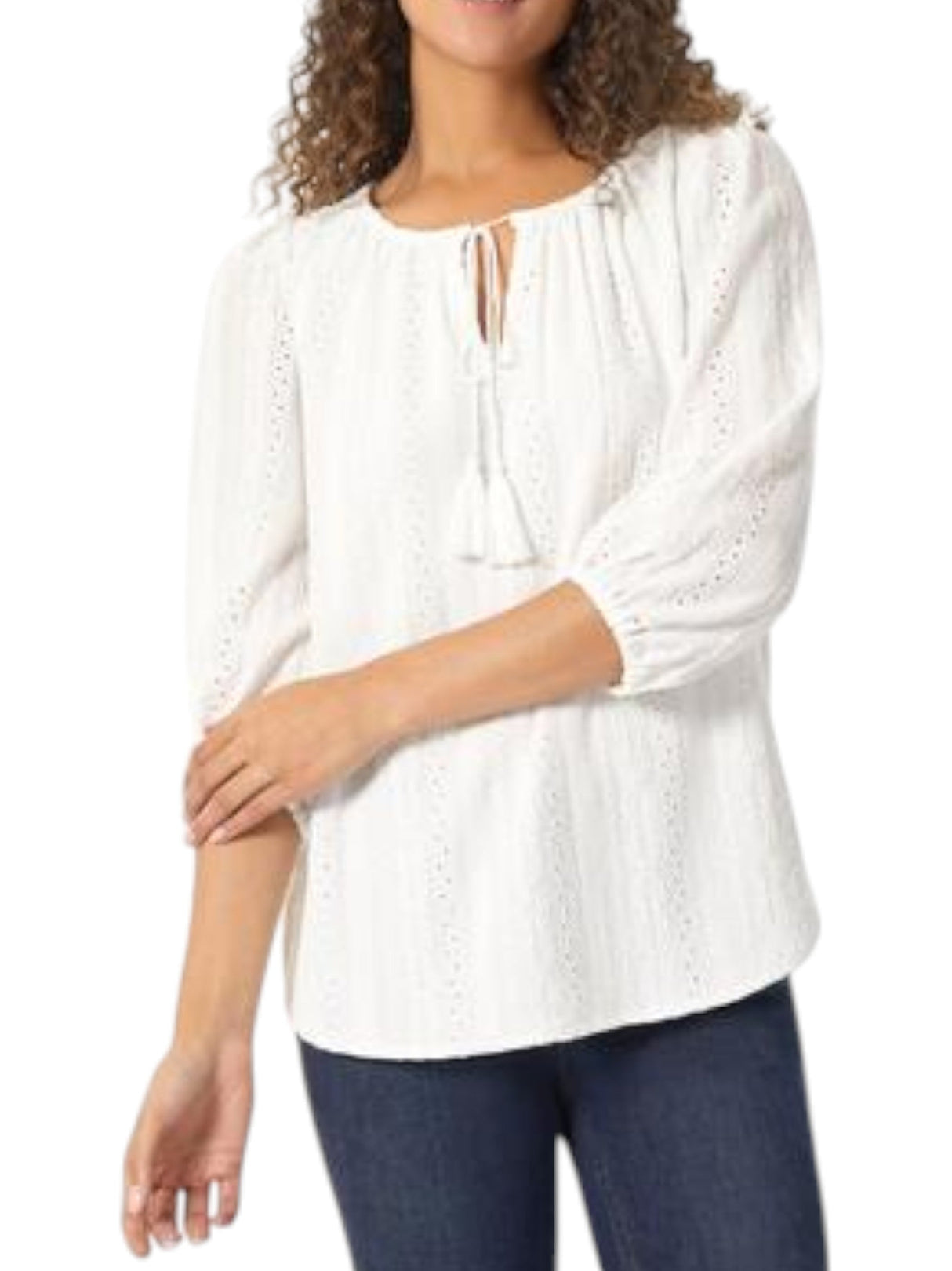 Image for Women's Textured Top,White