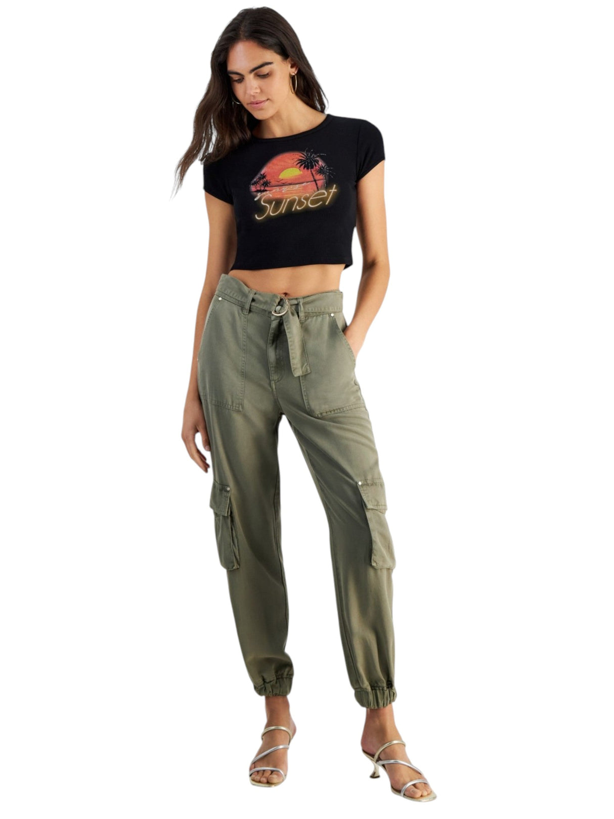 Image for Women's Plain Casual Pant,Dust Green
