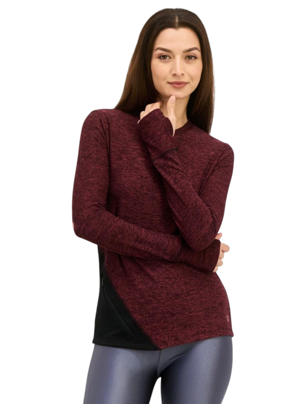 Image for Women's Heather Sport Top,Burgundy