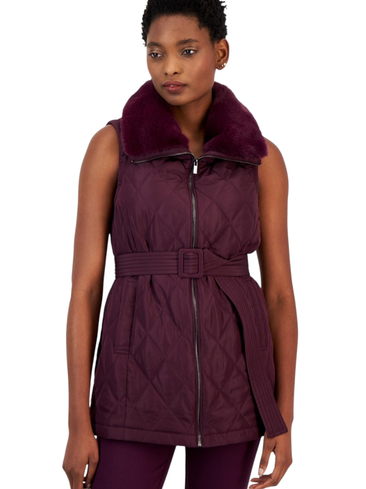 Image for Women's Quited Vest,Dark Purple