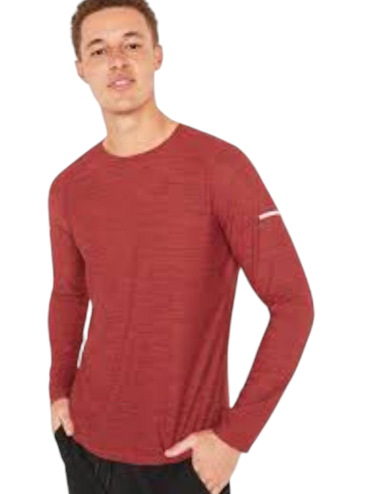 Image for Men's Heather Sport Top,Dark Coral