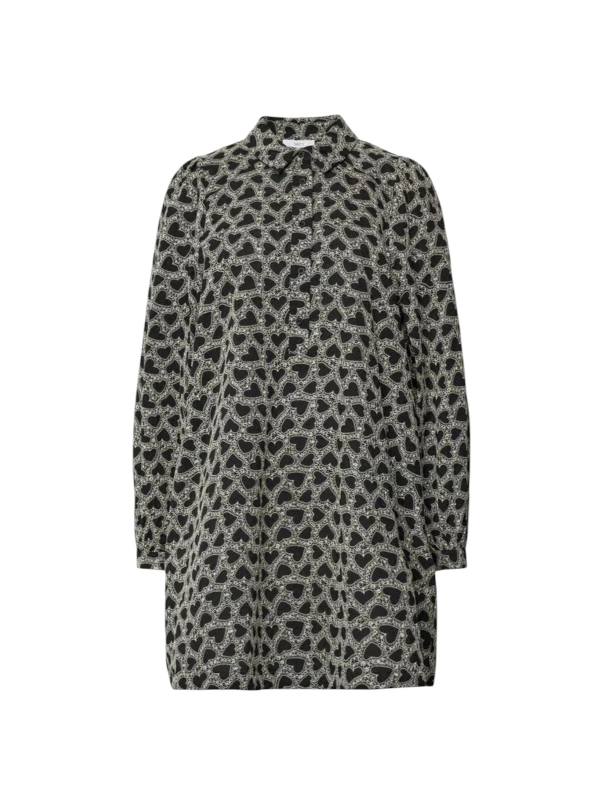 Image for Women's Heart Embroidered Dress,Black