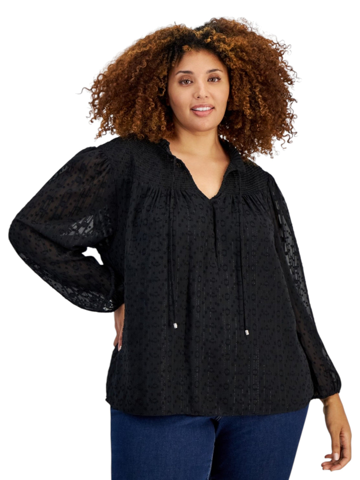 Image for Women's Textured Top,Black
