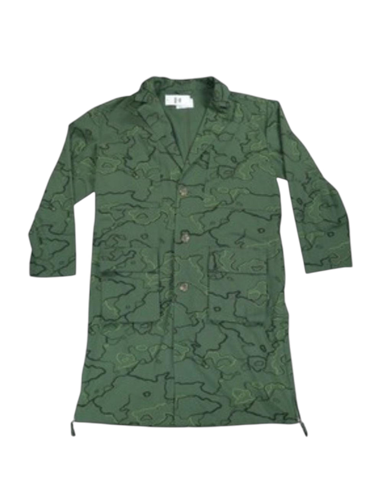 Image for Men's Graphic Printed Coat,Green